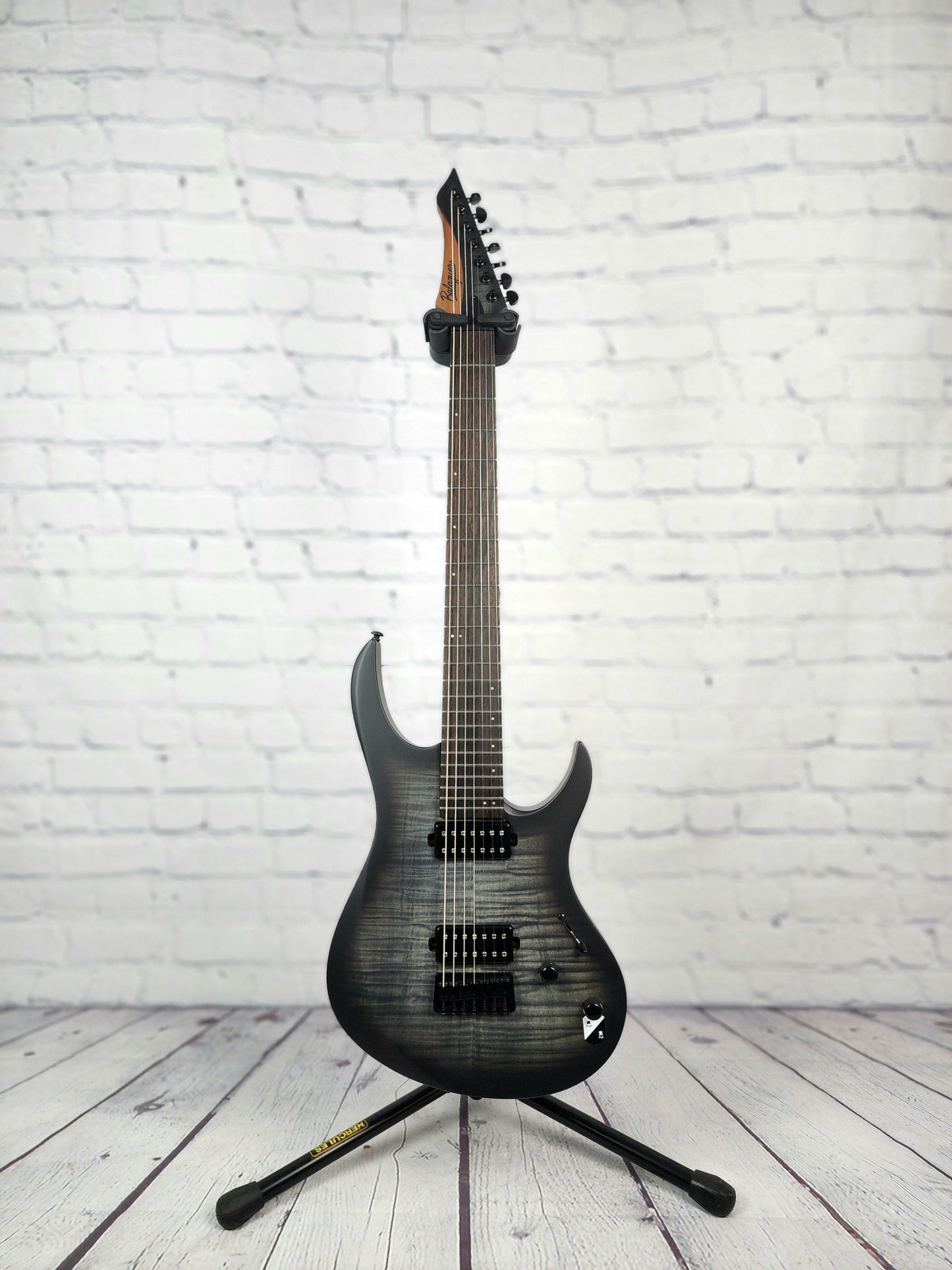 Balaguer Standard Diablo 7 String Baritone Electric Guitar Trans Black Flame