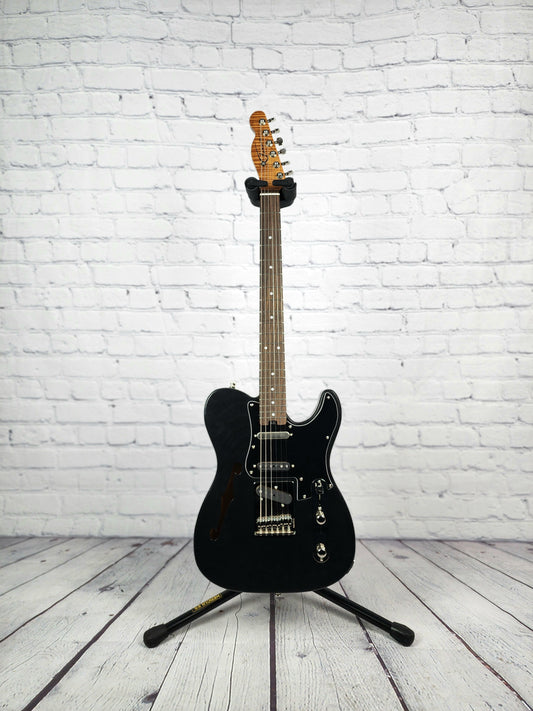 Teran Guitars T-N3 Slim 6 String Electric Guitar Black Raven