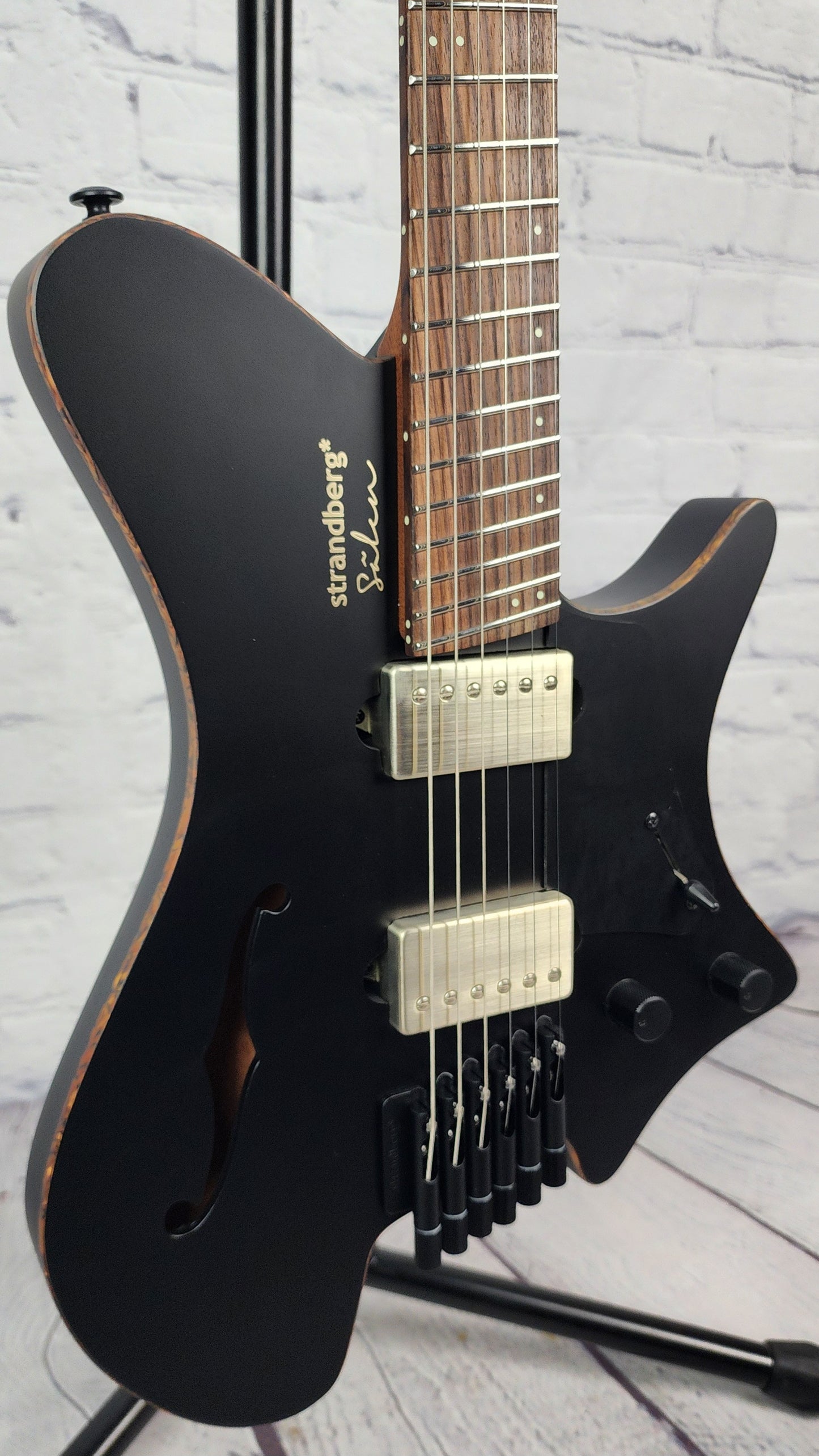 Strandberg Salen Jazz NX 6 String Semi-Hollow Electric Guitar Black