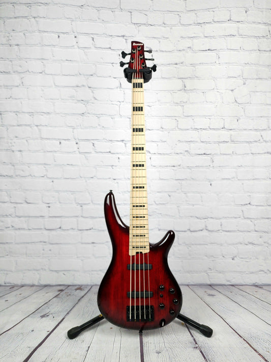 Ibanez Premium ANB205 TWB Adam Nitti 5 String Bass Transparent Wine Red Burst