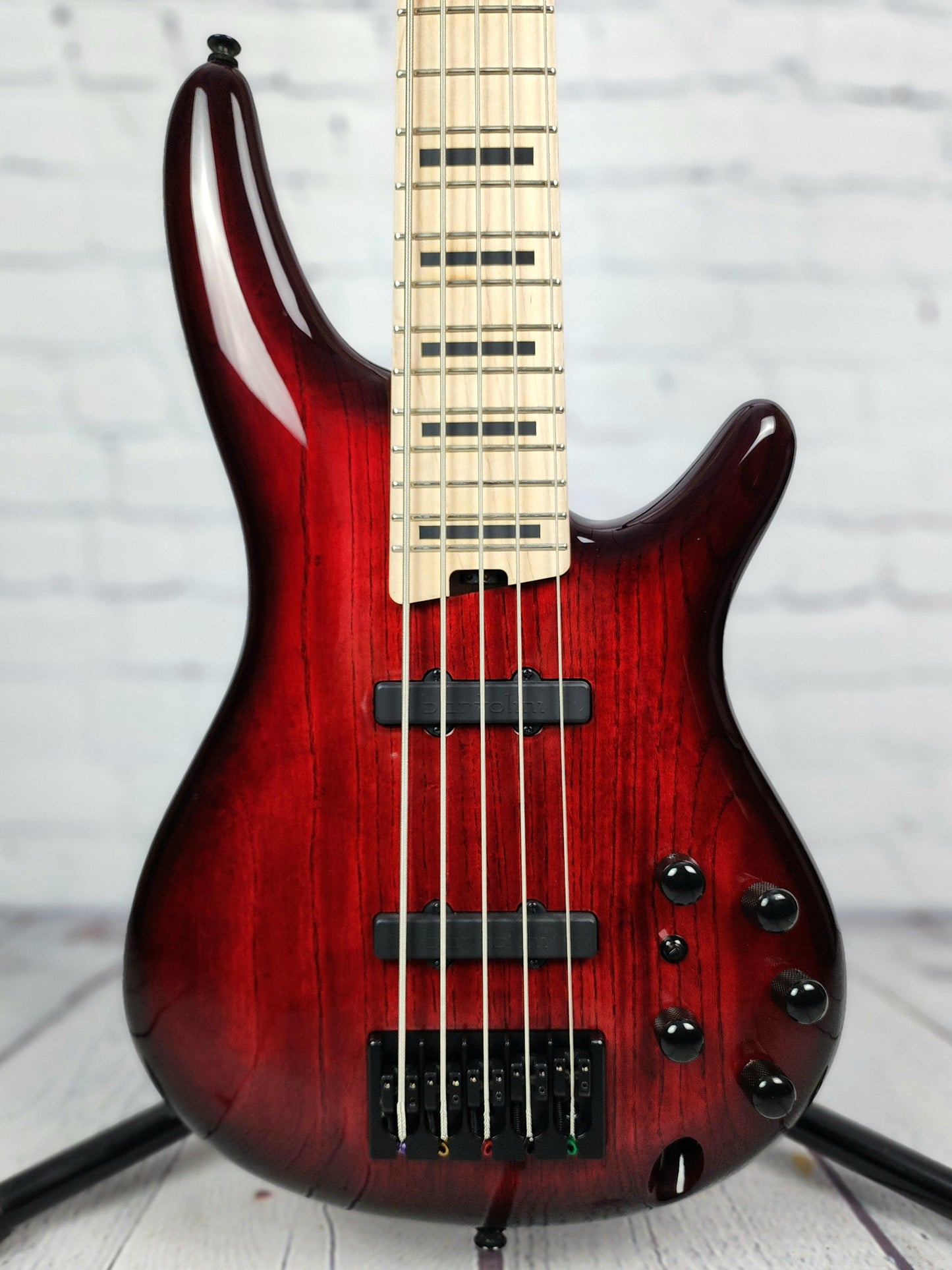 Ibanez Premium ANB205 TWB Adam Nitti 5 String Bass Transparent Wine Red Burst