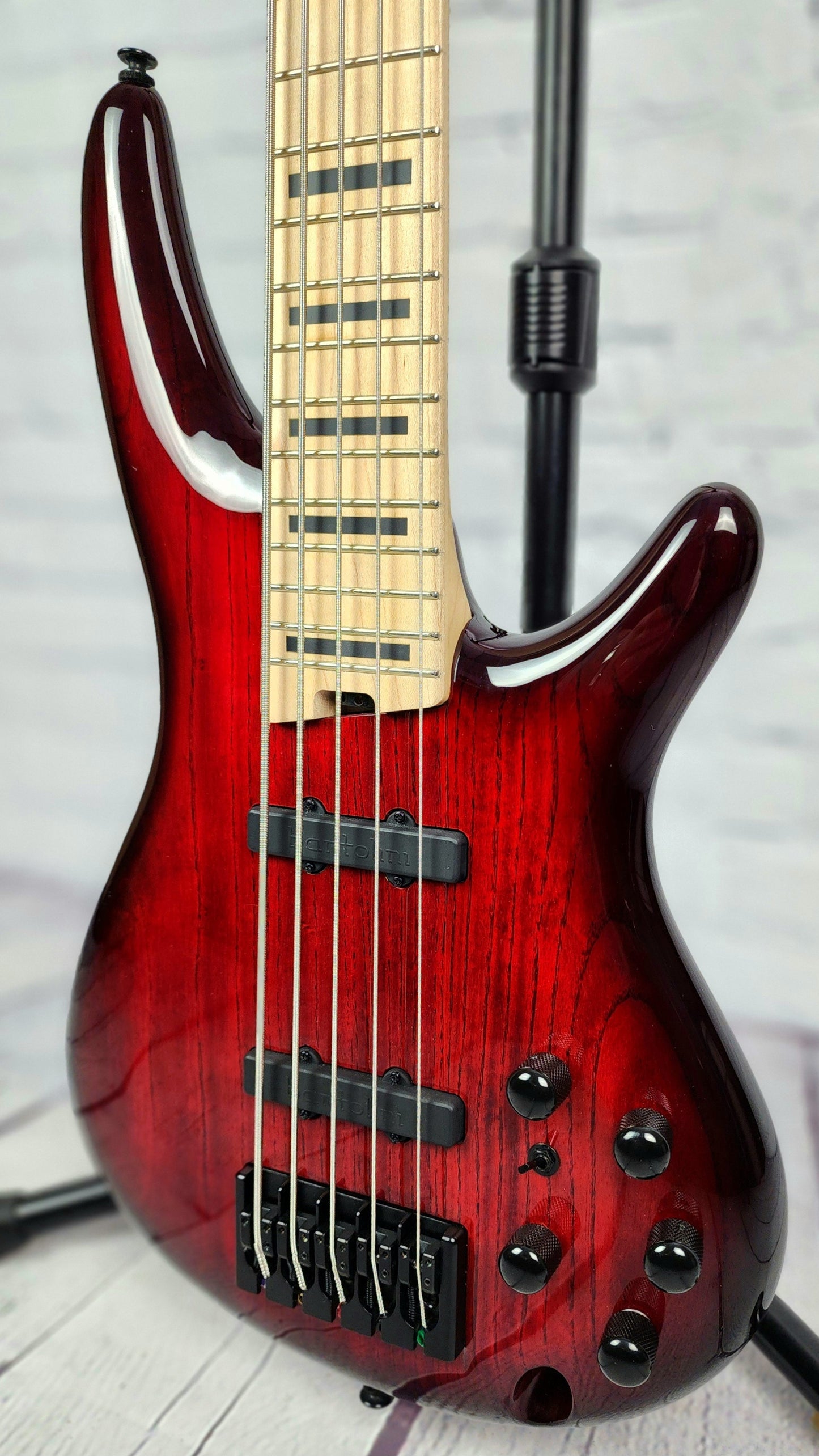 Ibanez Premium ANB205 TWB Adam Nitti 5 String Bass Transparent Wine Red Burst