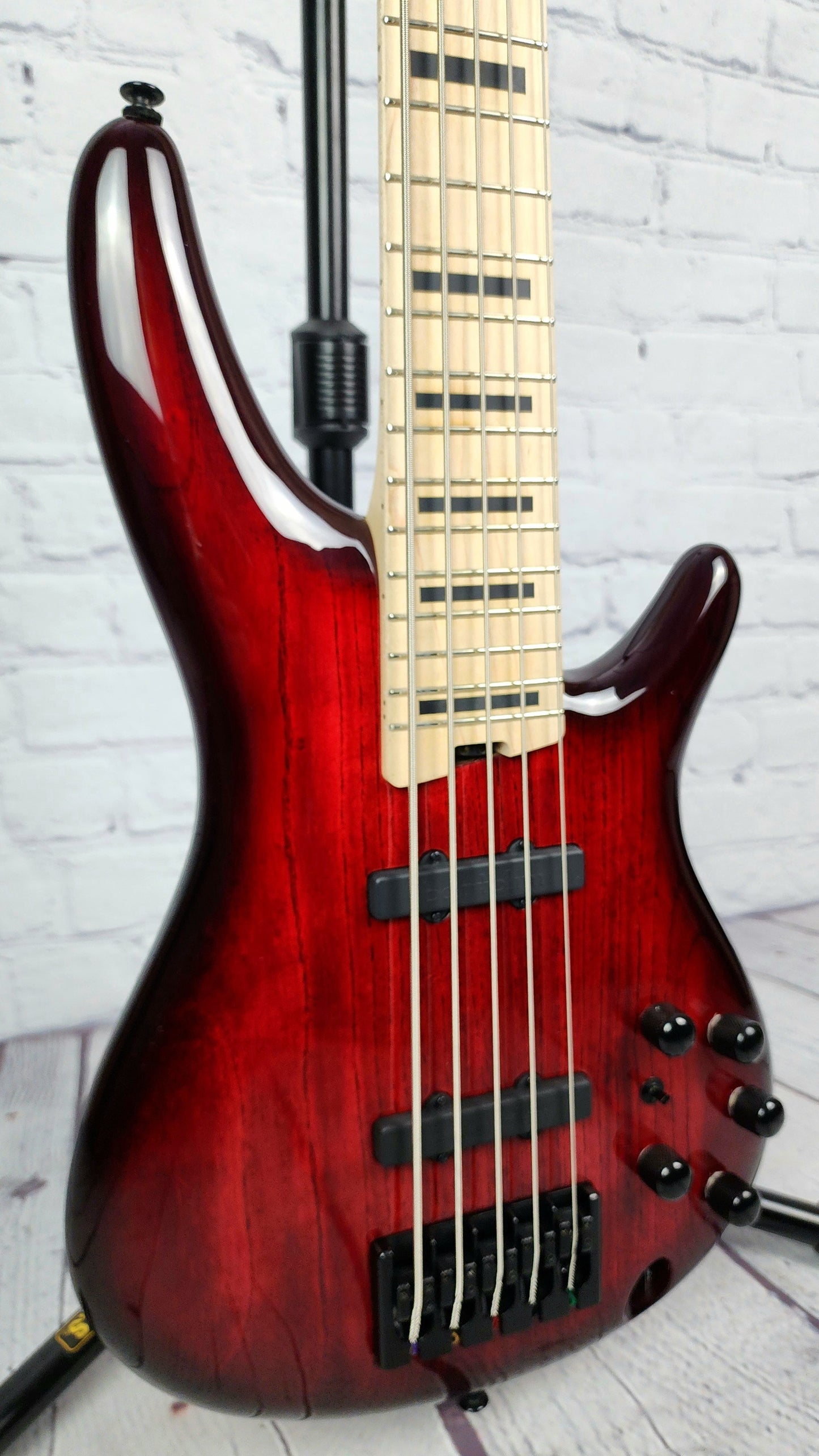 Ibanez Premium ANB205 TWB Adam Nitti 5 String Bass Transparent Wine Red Burst