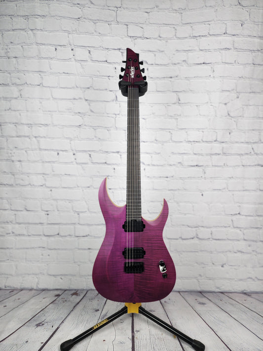 Schecter Guitars John Browne TAO 6 String Electric Guitar Satin Trans Purple