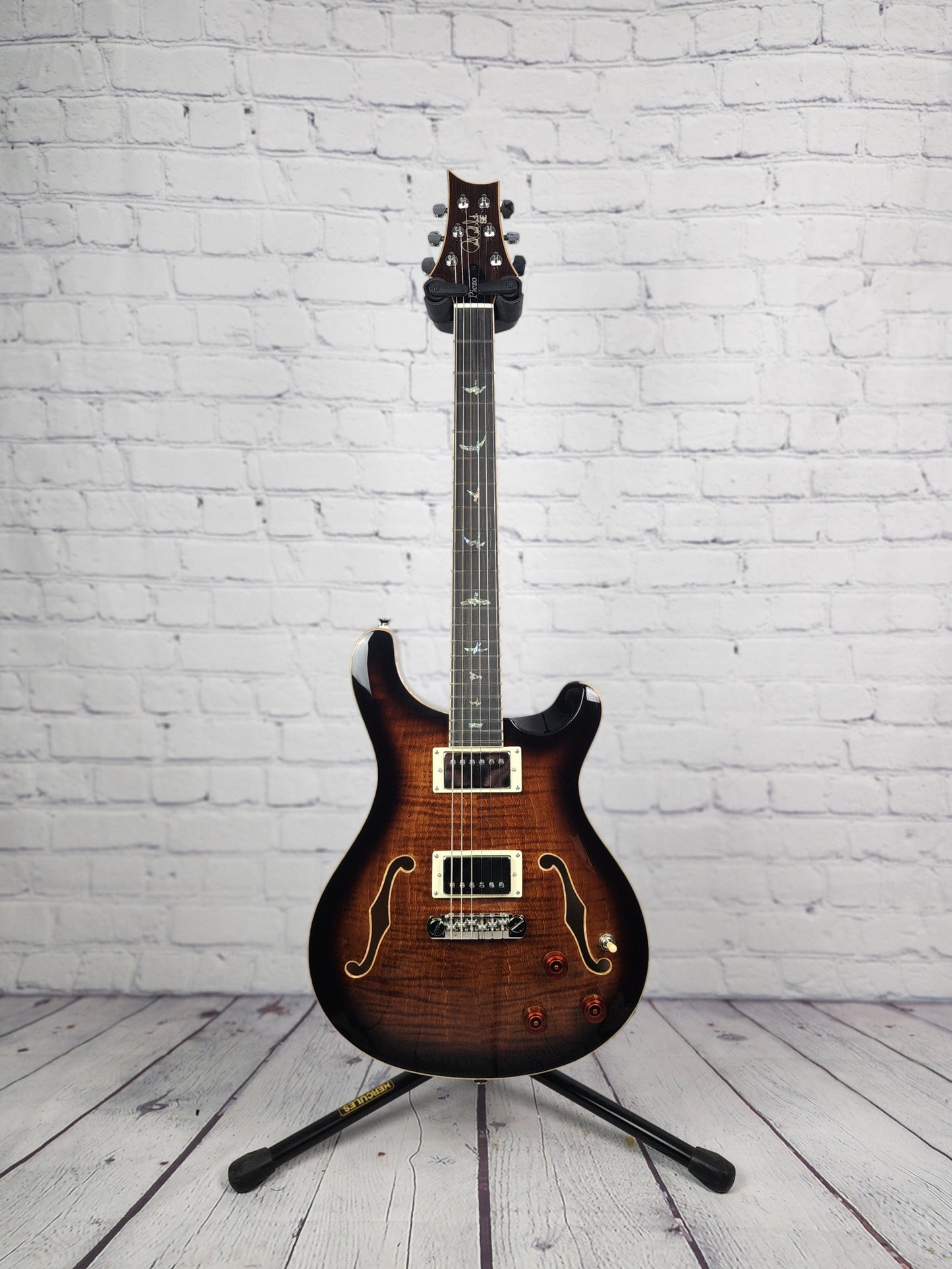 Paul Reed Smith PRS SE Hollowbody II Piezo 6 String Electric Guitar HBII Black Gold