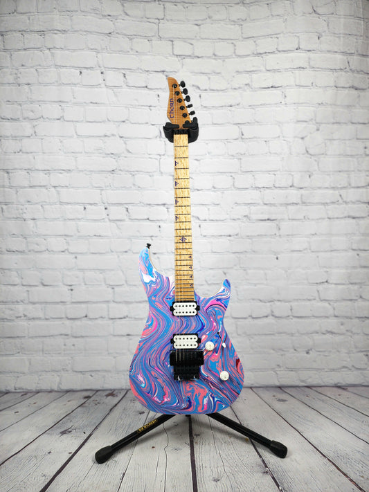 USED Thorn Guitars Rune #009 6 String Electric Guitar Cotton Candy Swirl