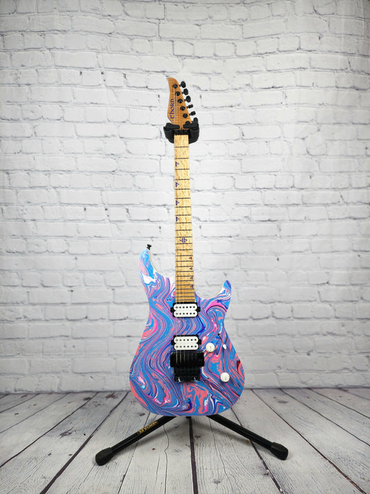 USED Thorn Guitars Rune #009 6 String Electric Guitar Cotton Candy Swirl