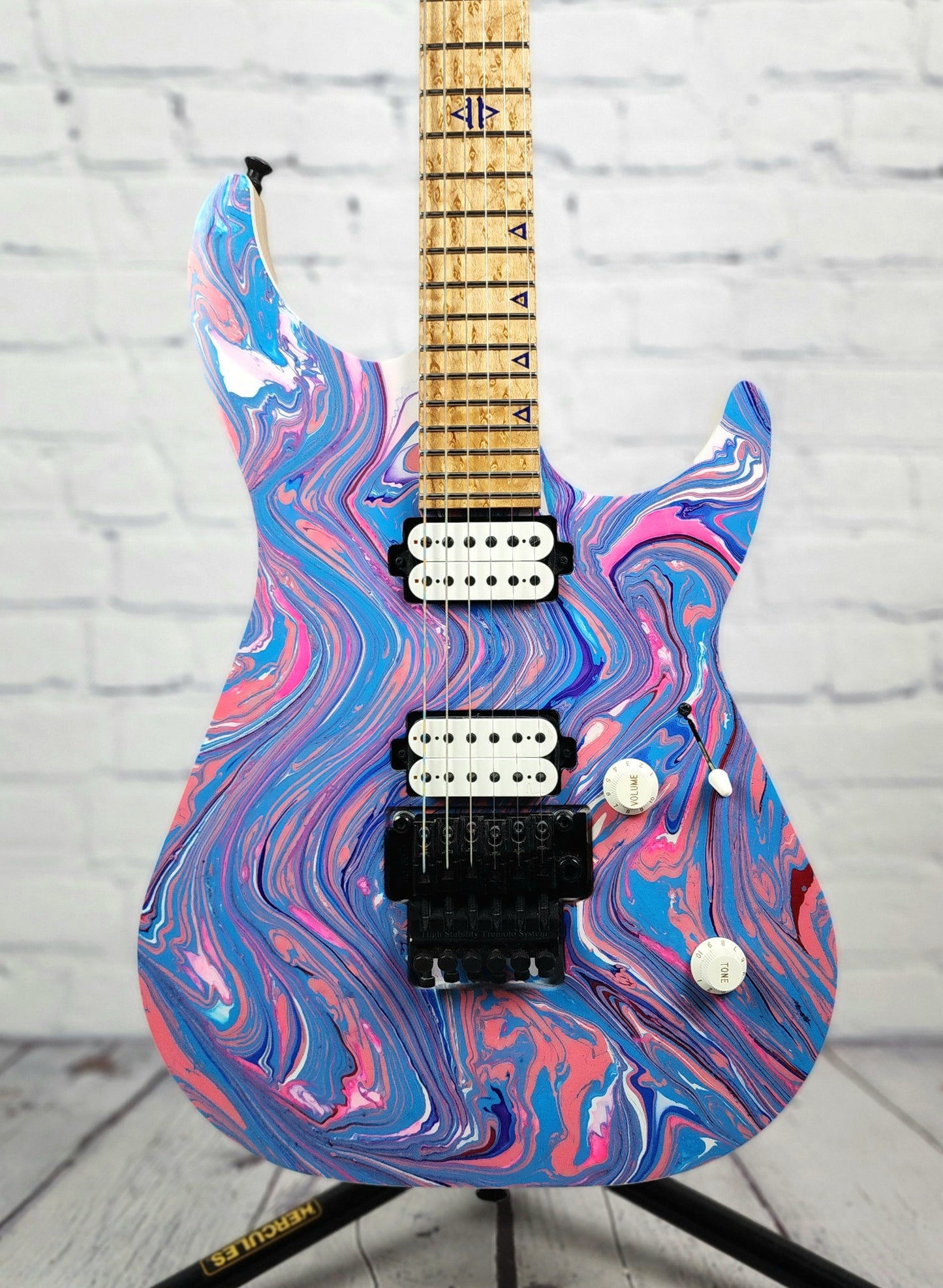 USED Thorn Guitars Rune #009 6 String Electric Guitar Cotton Candy Swirl