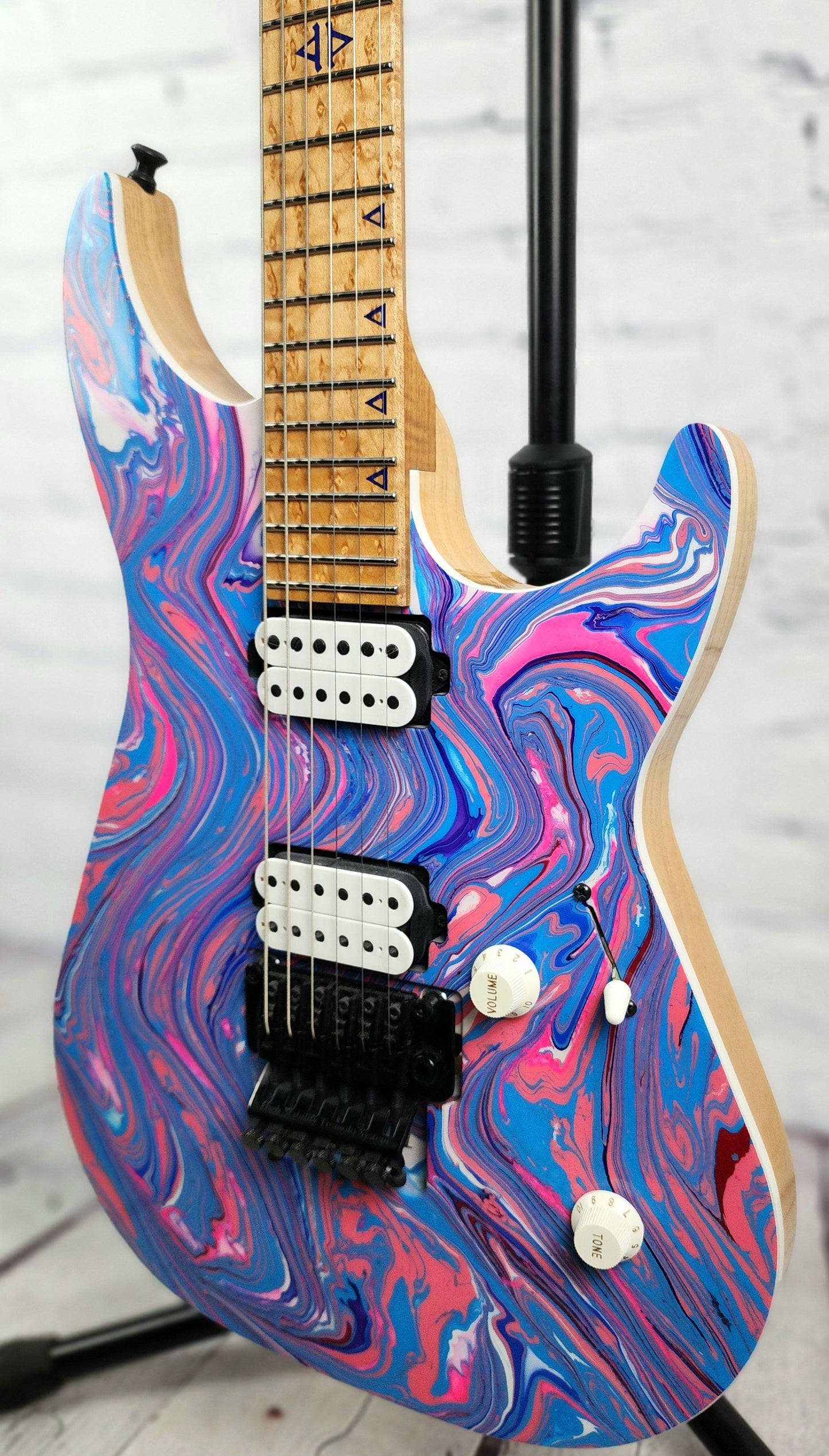 USED Thorn Guitars Rune #009 6 String Electric Guitar Cotton Candy Swirl