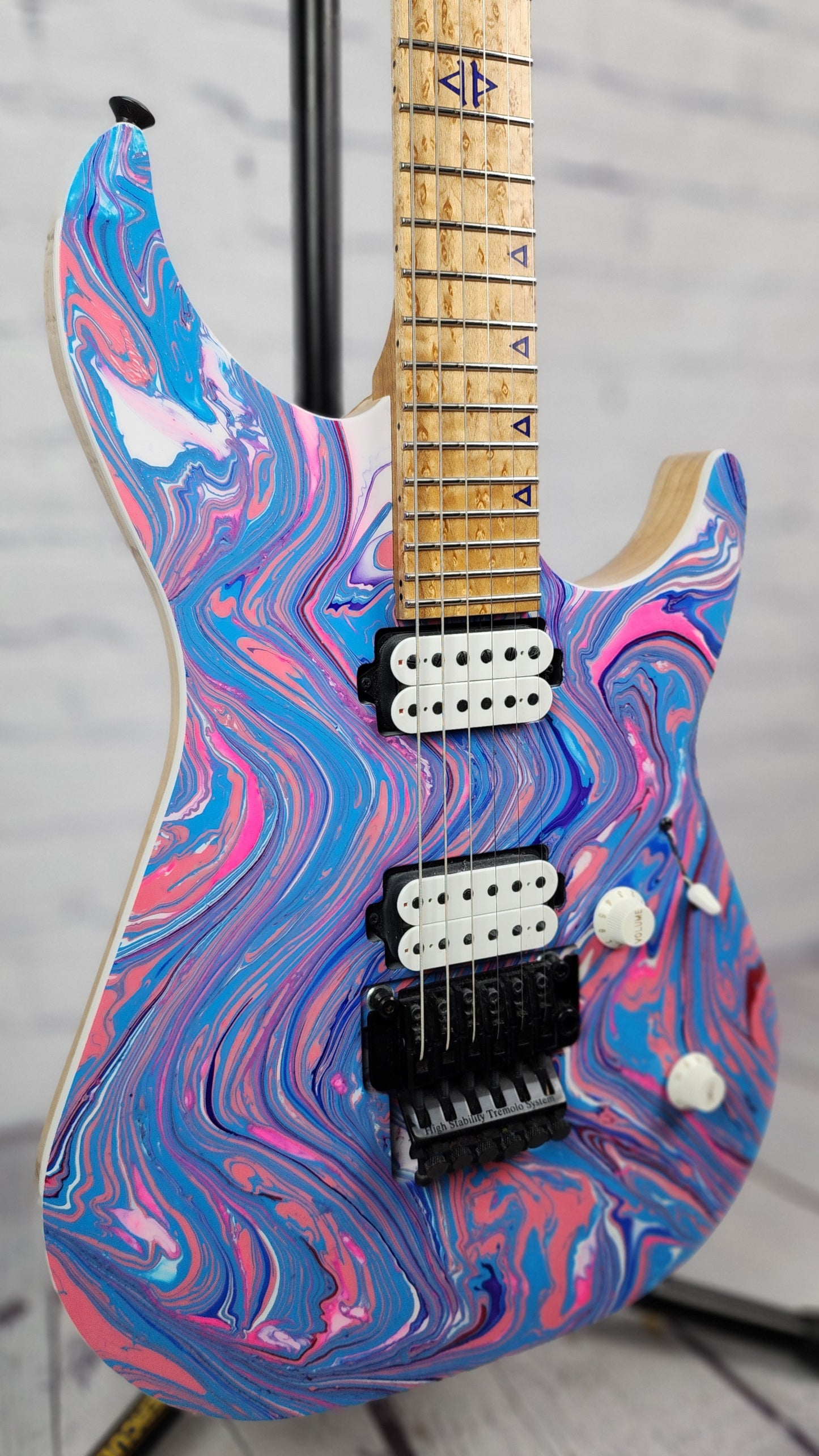 USED Thorn Guitars Rune #009 6 String Electric Guitar Cotton Candy Swirl