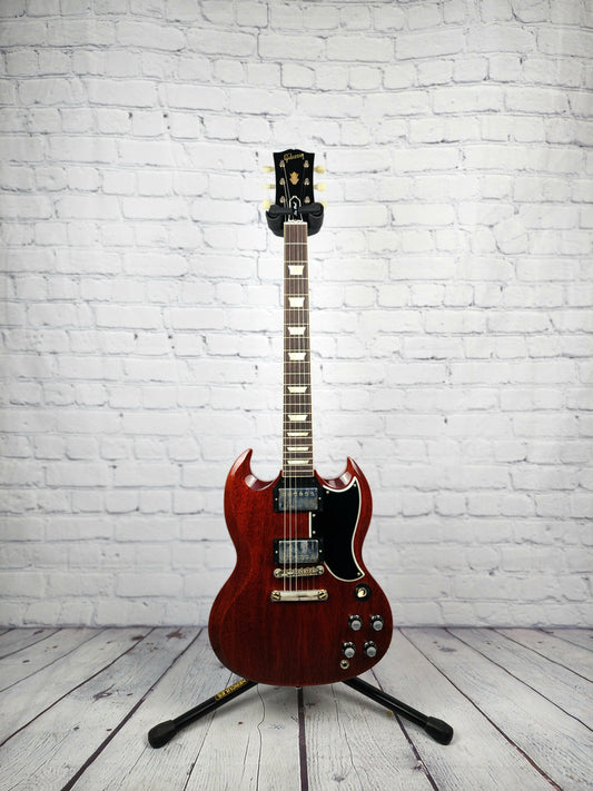 Gibson Custom Shop 1961 SG Les Paul Standard VOS Stop Bar Electric Guitar Cherry Red
