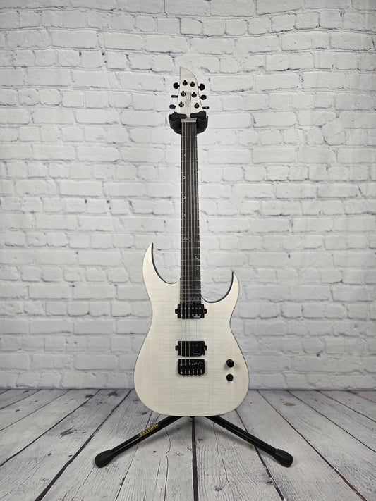 Schecter KM-6 Mk-III Legacy Keith Merrow 6 String Electric Guitar Transparent White Satin