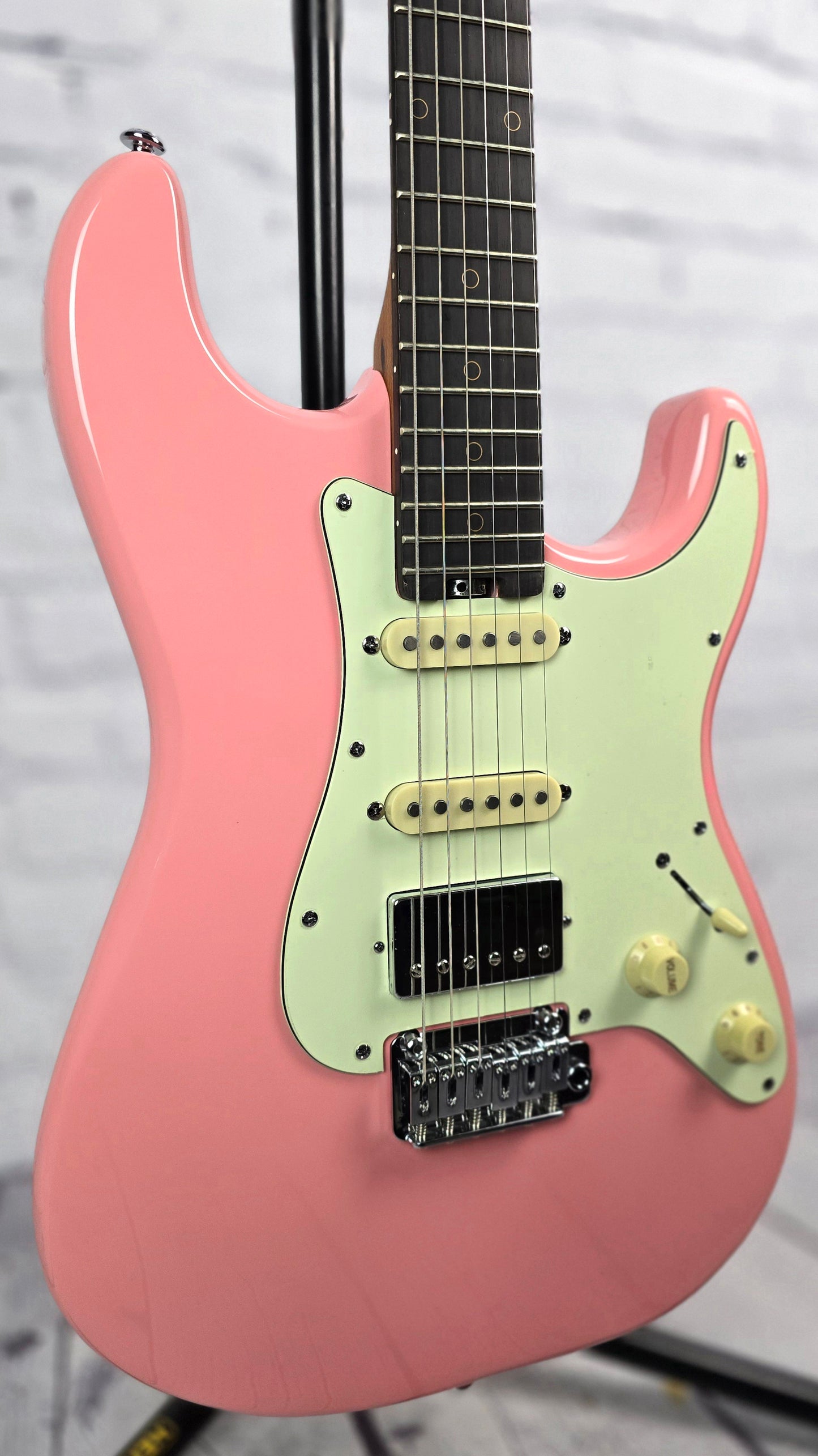 Schecter Guitars Nick Johnston Traditional HSS Electric Guitar Atomic Coral