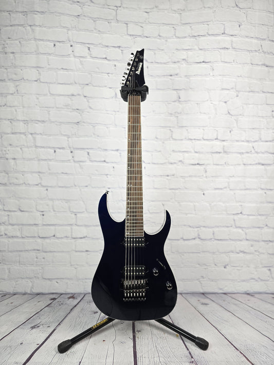 Ibanez Prestige RG2027XL DTB 7 String Baritone Electric Guitar Dark Tide Blue