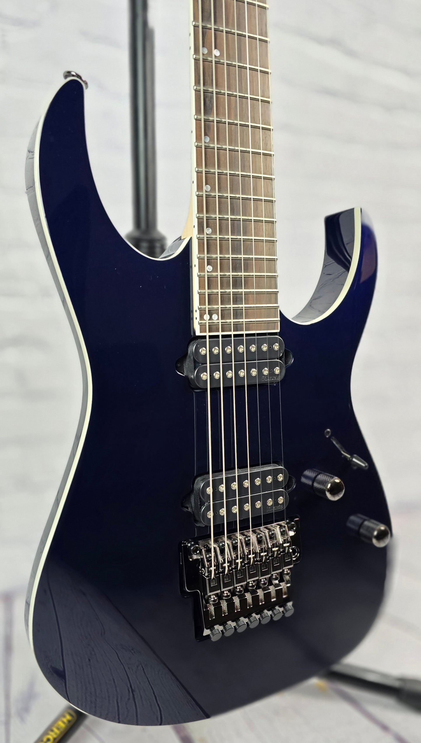 Ibanez Prestige RG2027XL DTB 7 String Baritone Electric Guitar Dark Tide Blue