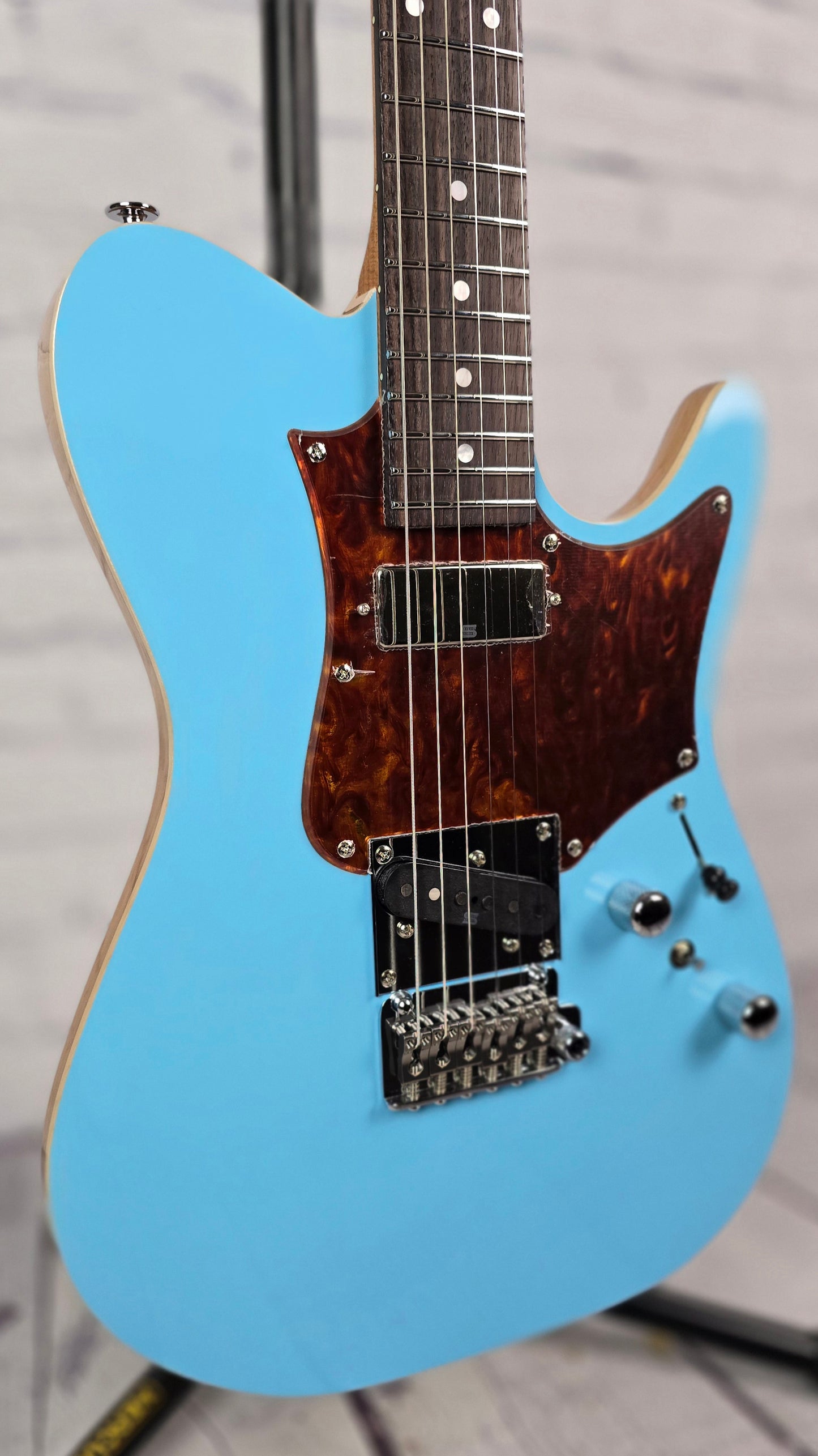 Ibanez TQMS1 CTB Tom Quayle Signature Electric Guitar Celeste Blue