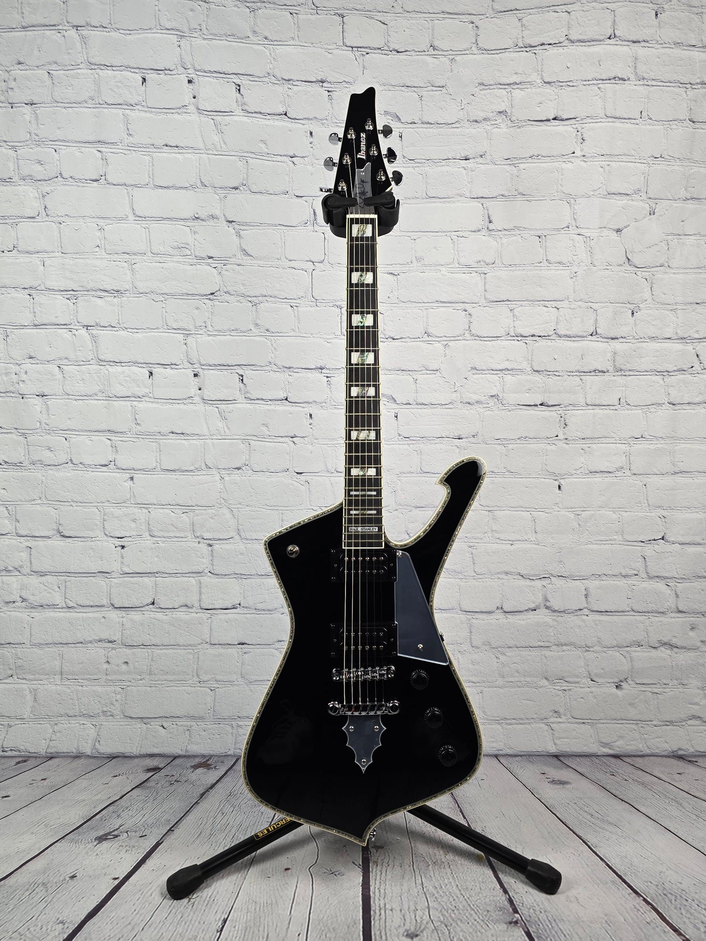 Ibanez PS120 BK Paul Stanley Iceman 6 String Electric Guitar Black