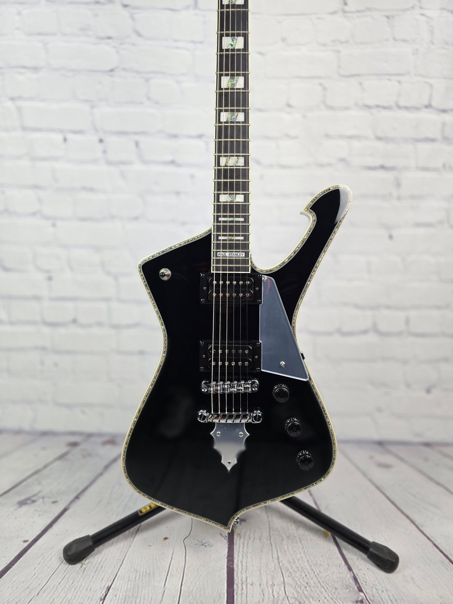 Ibanez PS120 BK Paul Stanley Iceman 6 String Electric Guitar Black