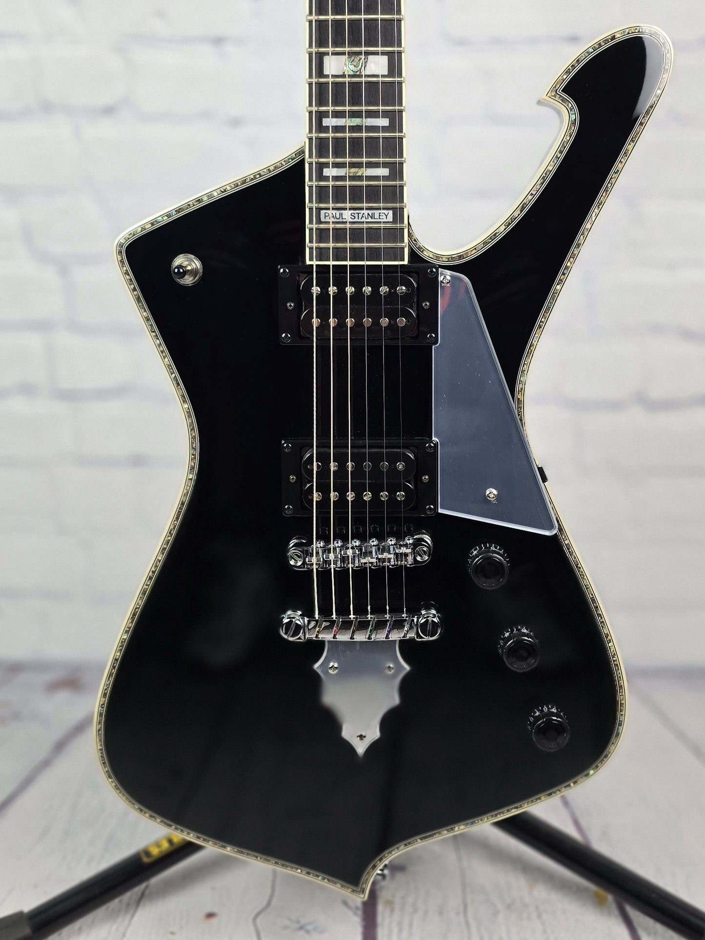 Ibanez PS120 BK Paul Stanley Iceman 6 String Electric Guitar Black