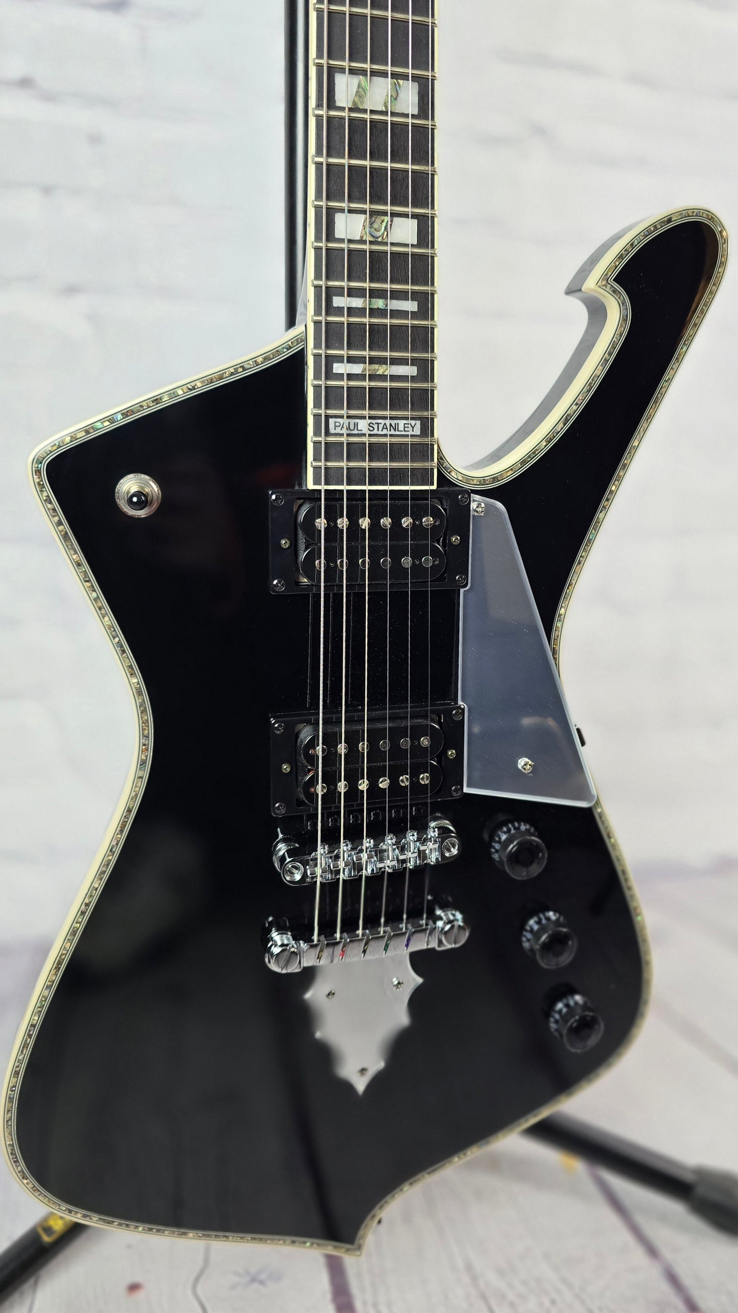 Ibanez PS120 BK Paul Stanley Iceman 6 String Electric Guitar Black