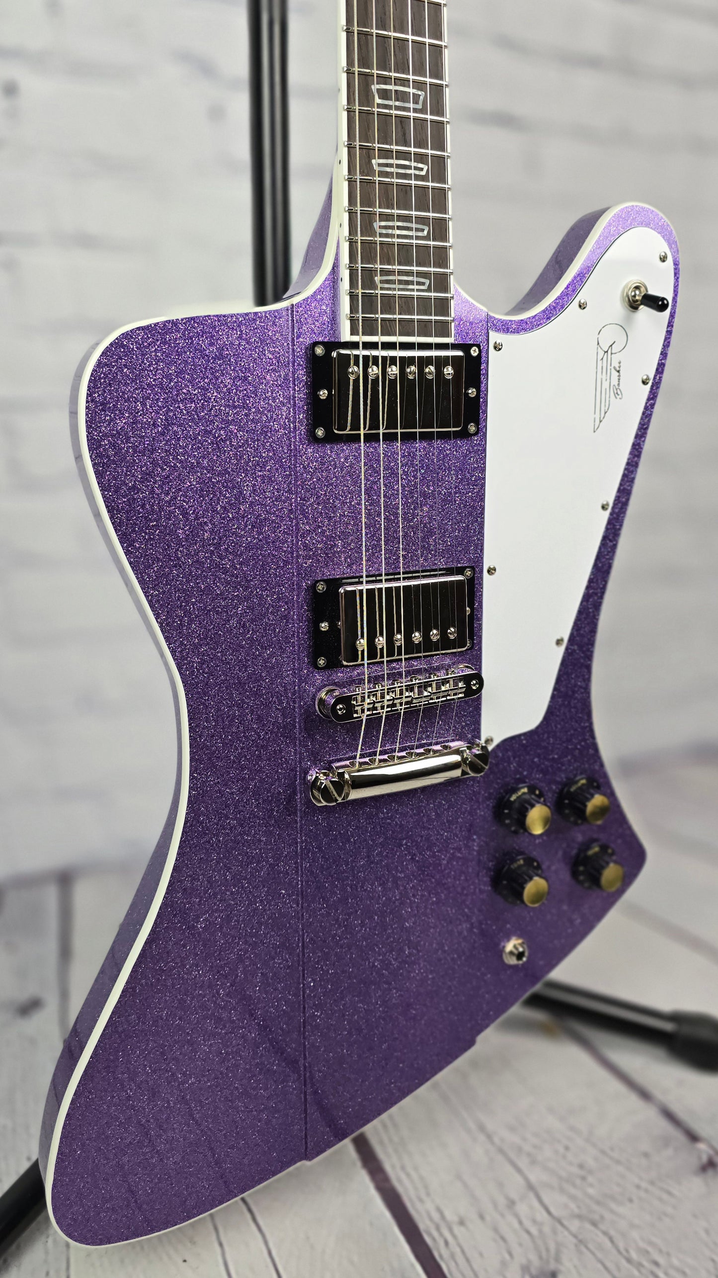 Kauer Guitars Banshee 6 String Electric Guitar Amethyst Purple Sparkle