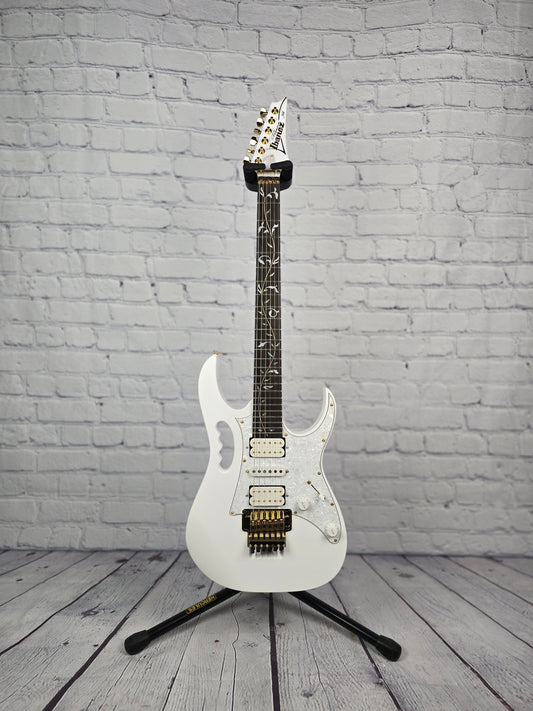 Ibanez Premium JEM7V PWH 6 String Electric Guitar Gloss White Steve Vai