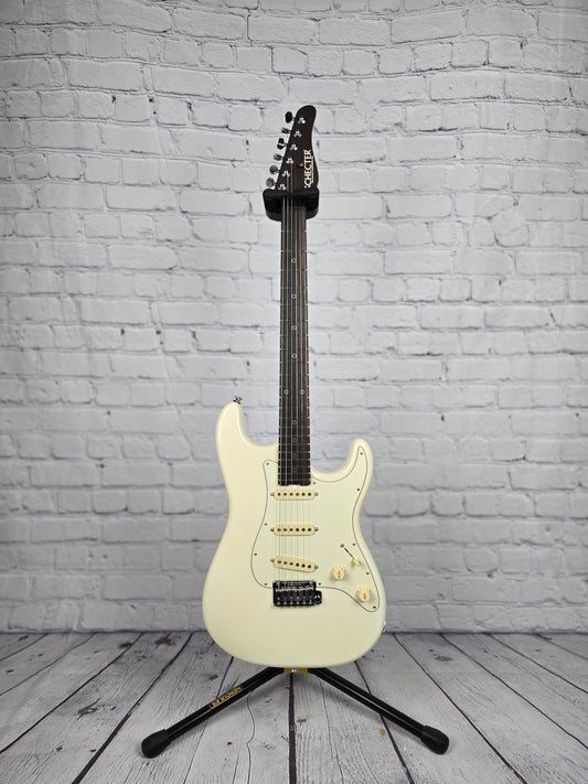 Schecter USA Nick Johnston Traditional Signature 6 String Electric Guitar Atomic White