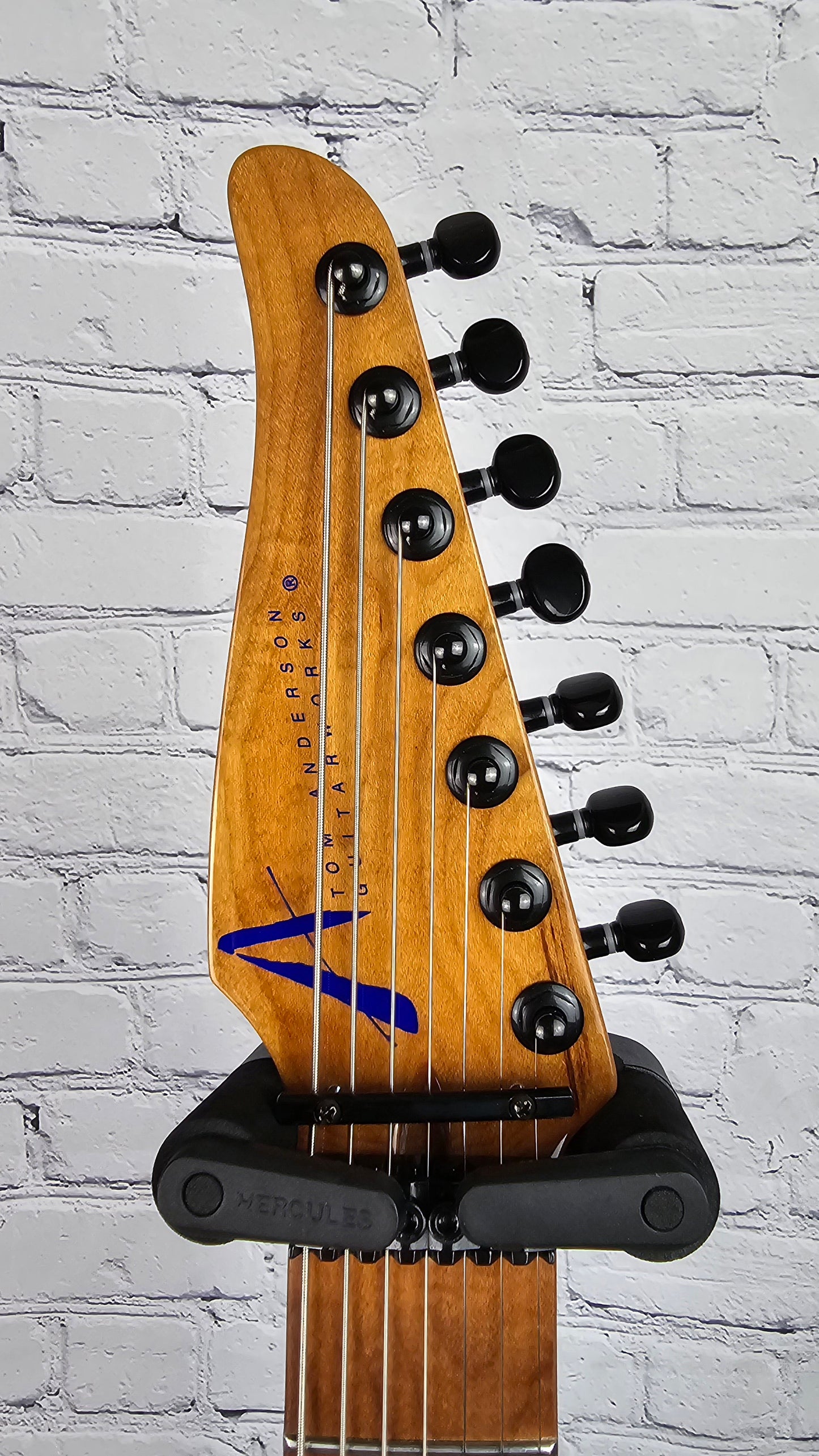 Anderson Guitarworks Angel 7 String Electric Guitar Quilt Blue Wakesurf