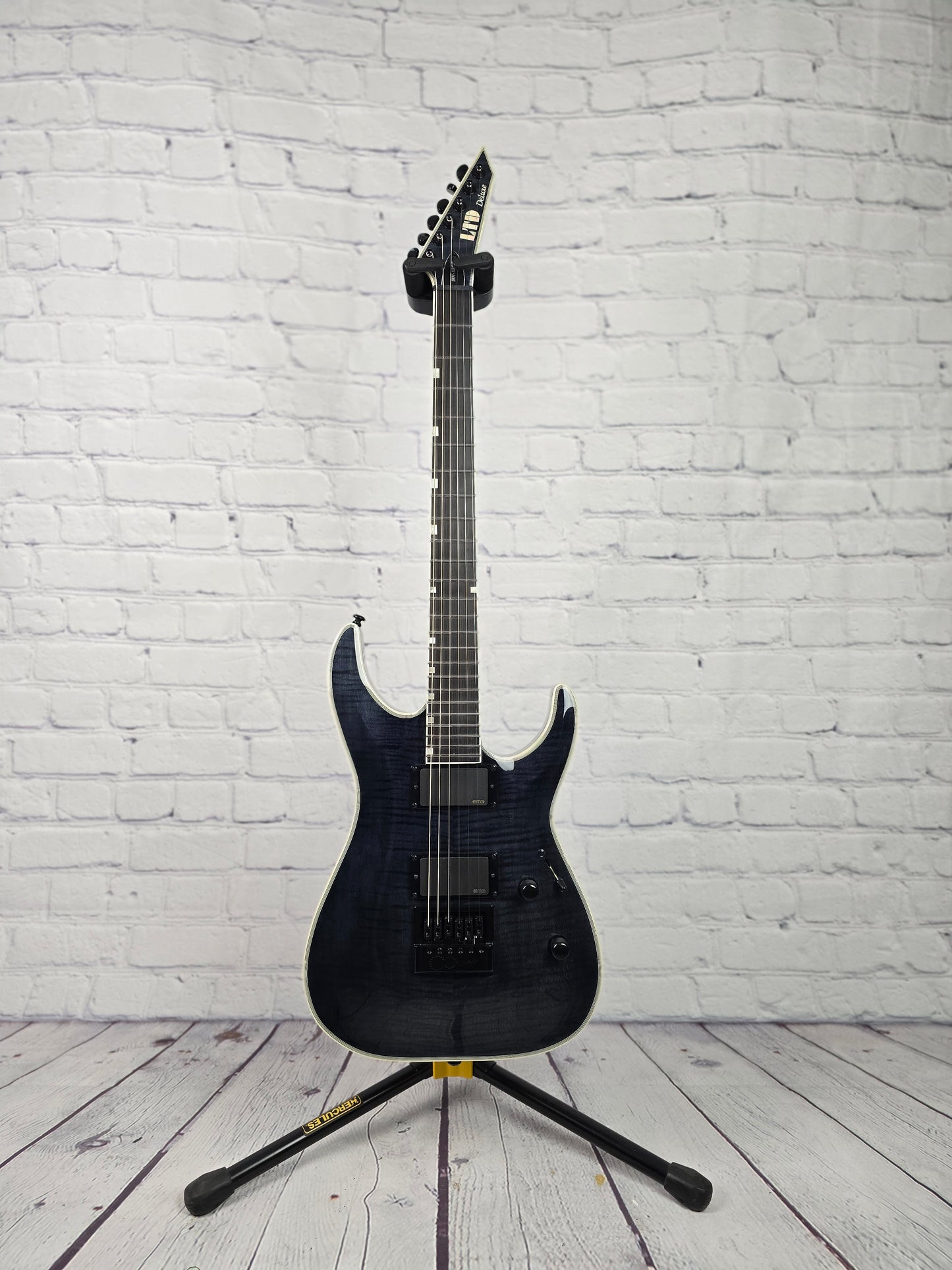 ESP LTD MH-1000 EverTune 6 String Electric Guitar See-Thru Black