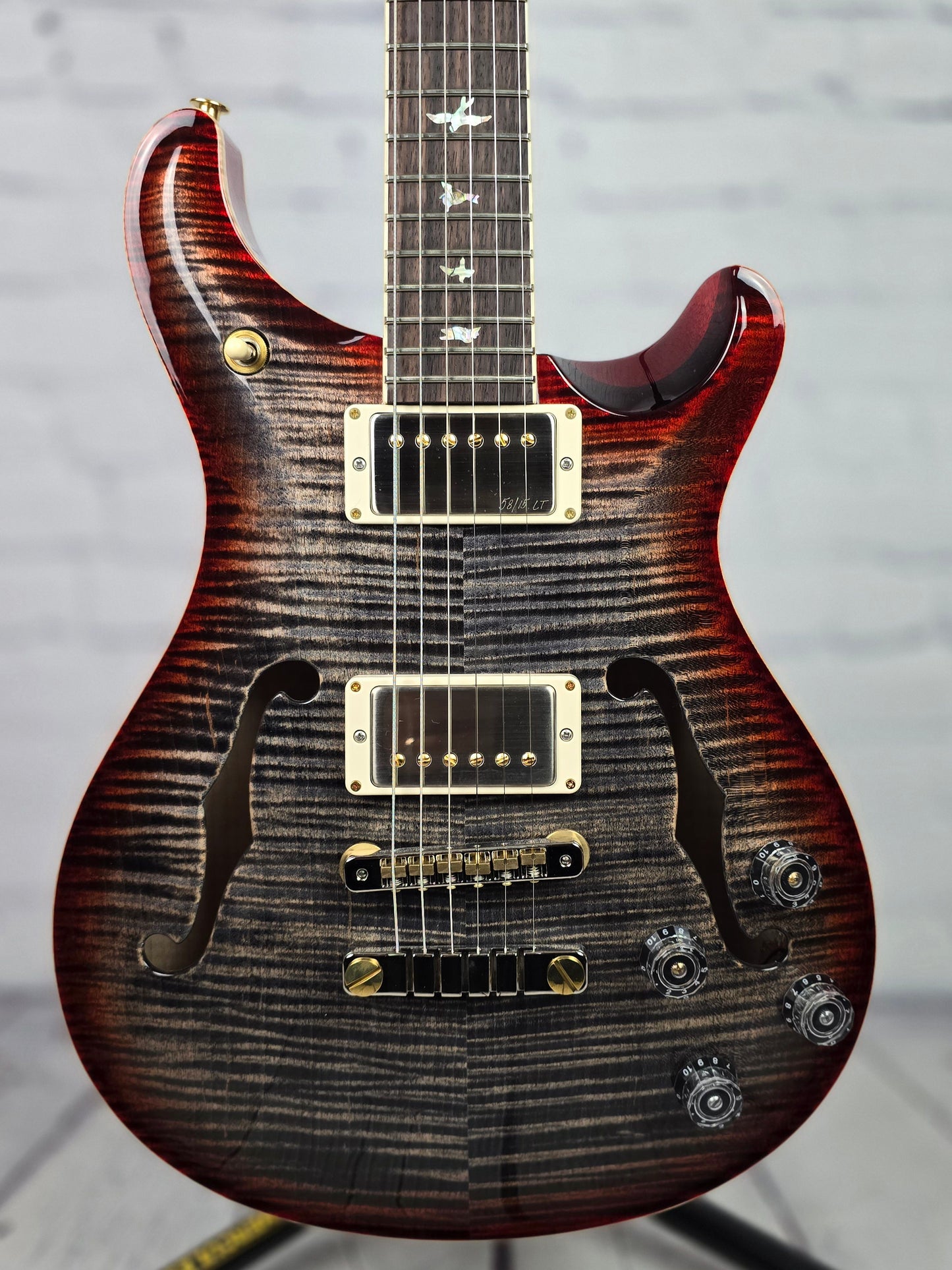 Paul Reed Smith PRS McCarty 594 Hollowbody II 10 Top HBII Electric Guitar Charcoal Cherry Burst