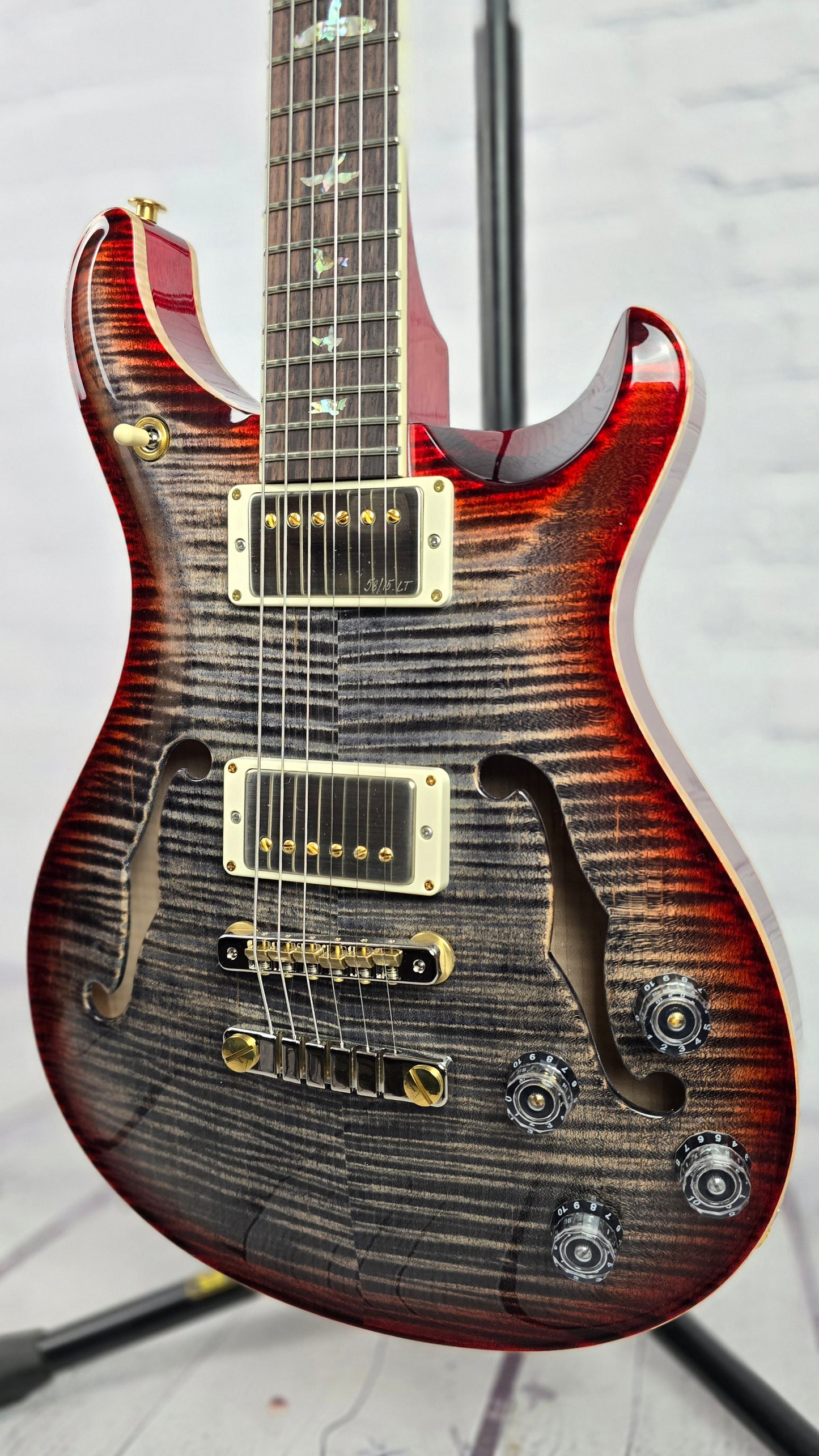 Paul Reed Smith PRS McCarty 594 Hollowbody II 10 Top HBII Electric Guitar Charcoal Cherry Burst