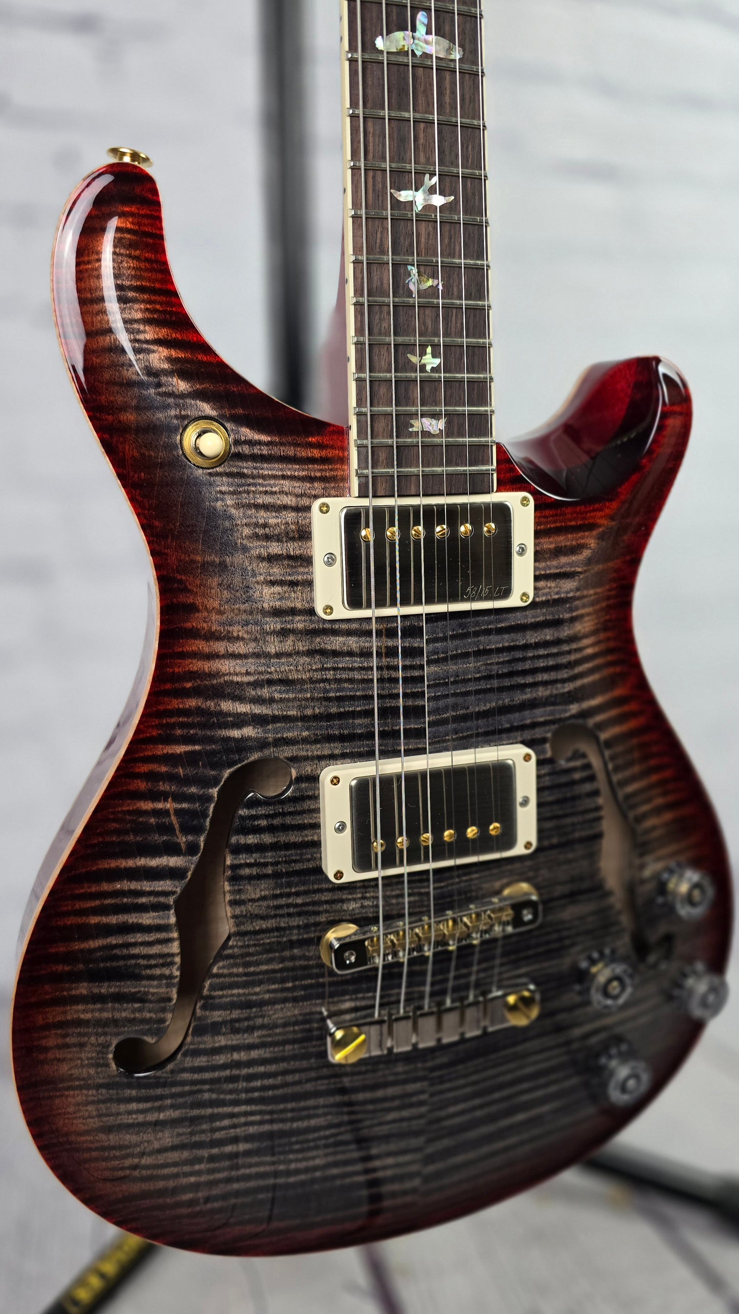 Paul Reed Smith PRS McCarty 594 Hollowbody II 10 Top HBII Electric Guitar Charcoal Cherry Burst