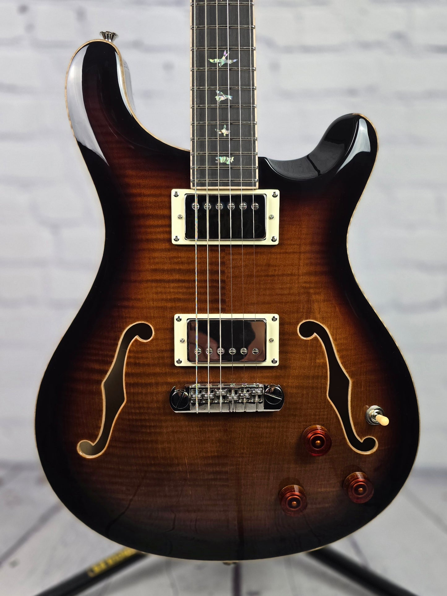 Paul Reed Smith PRS SE Hollowbody II Piezo 6 String Electric Guitar HBII Black Gold Burst