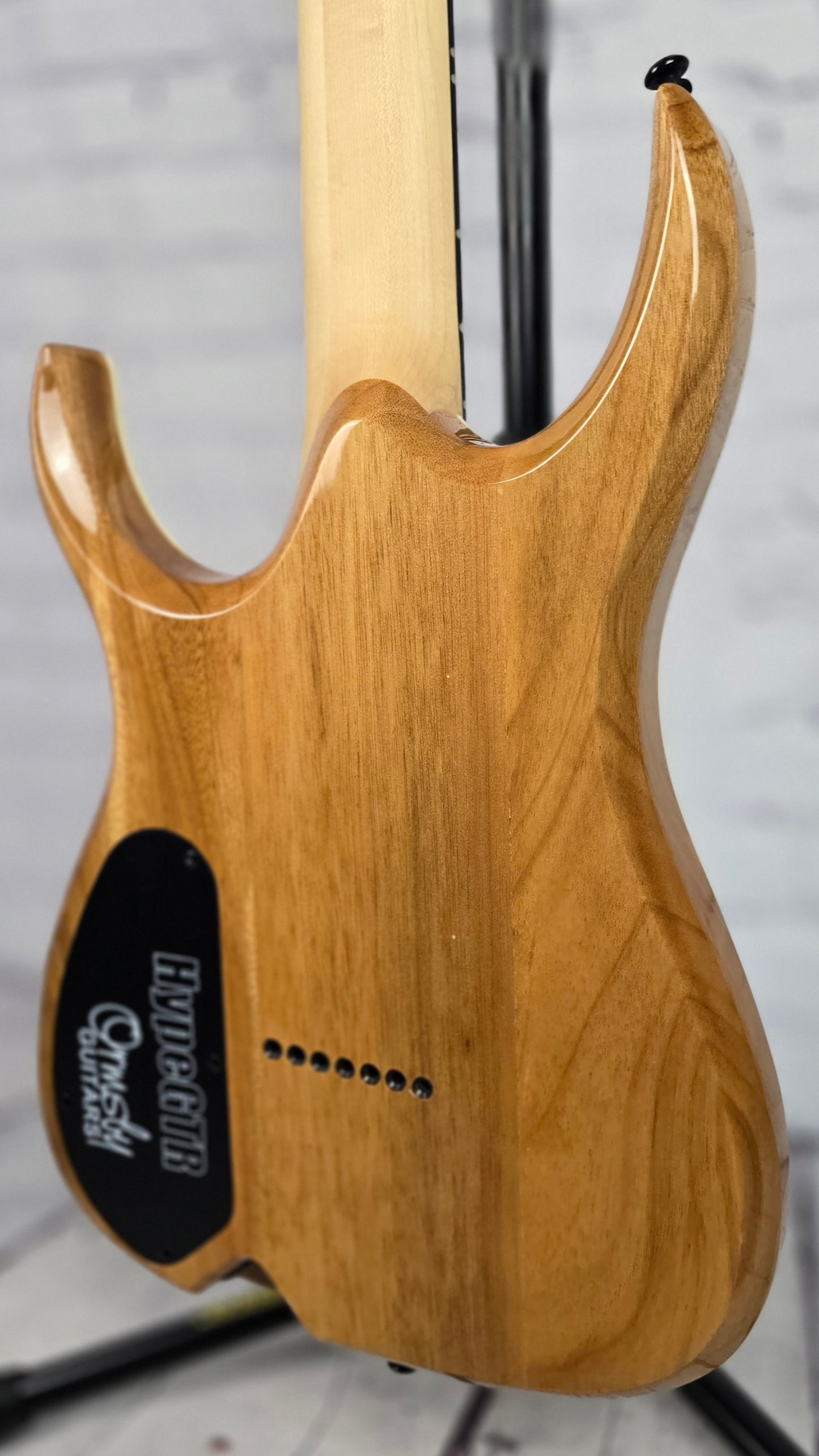 Ormsby Hype GTR 7 String Electric Guitar Hardtail Exotic Quilt Top Blue Burst