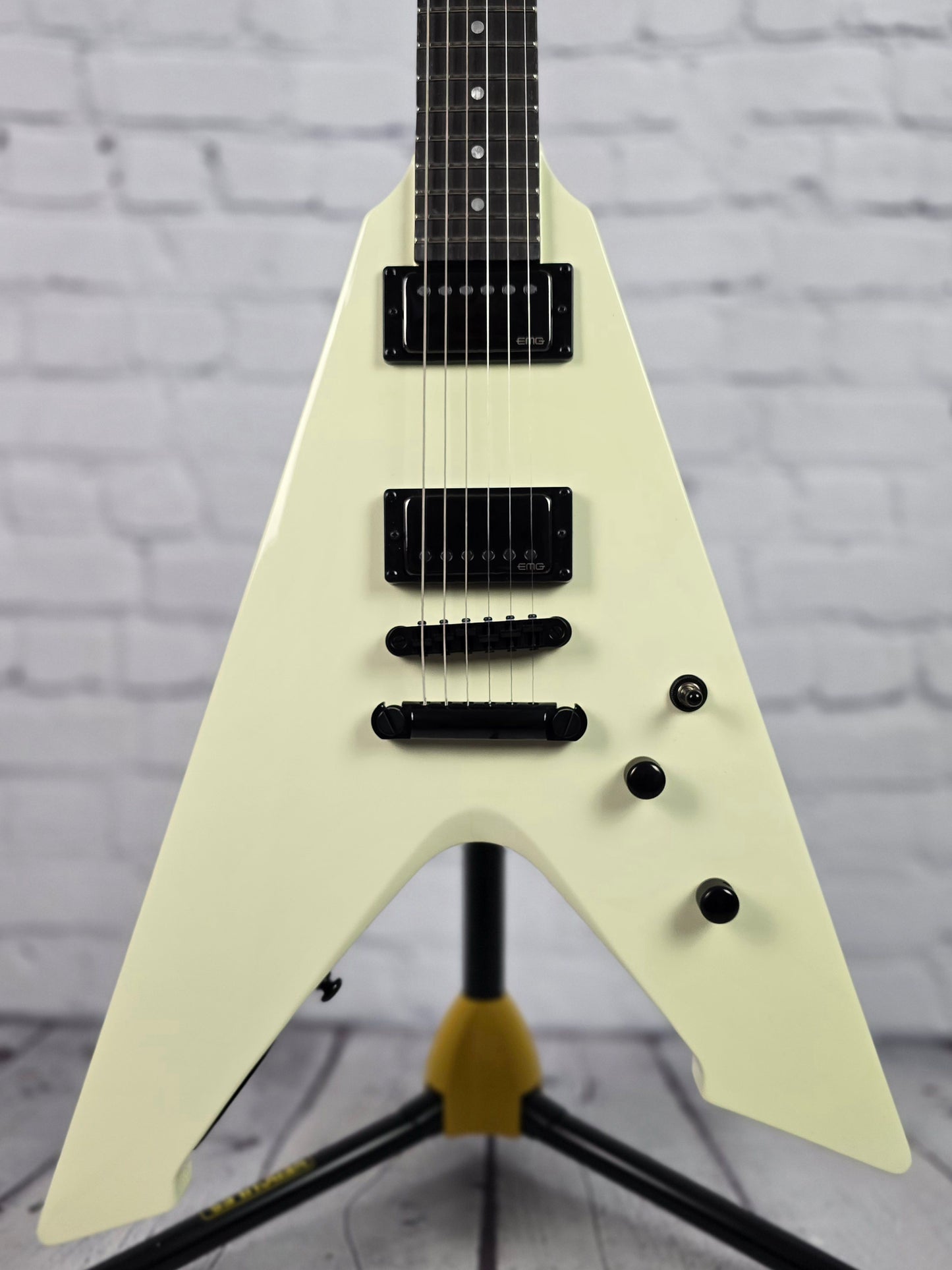 ESP LTD James Hetfield Vulture 6 String Electric Guitar Olympic White