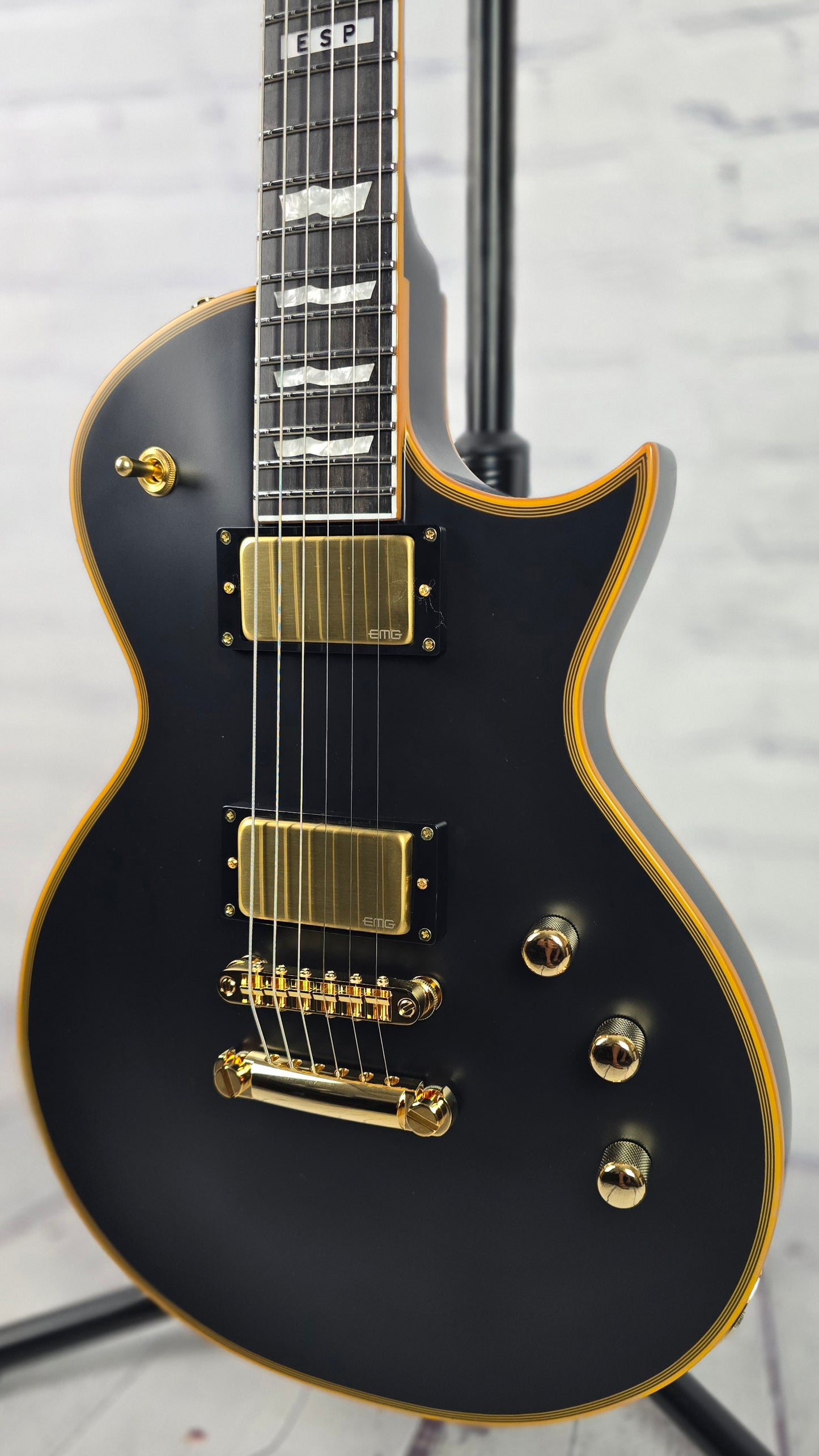 ESP E-II Eclipse 6 String Electric Guitar Vintage Black