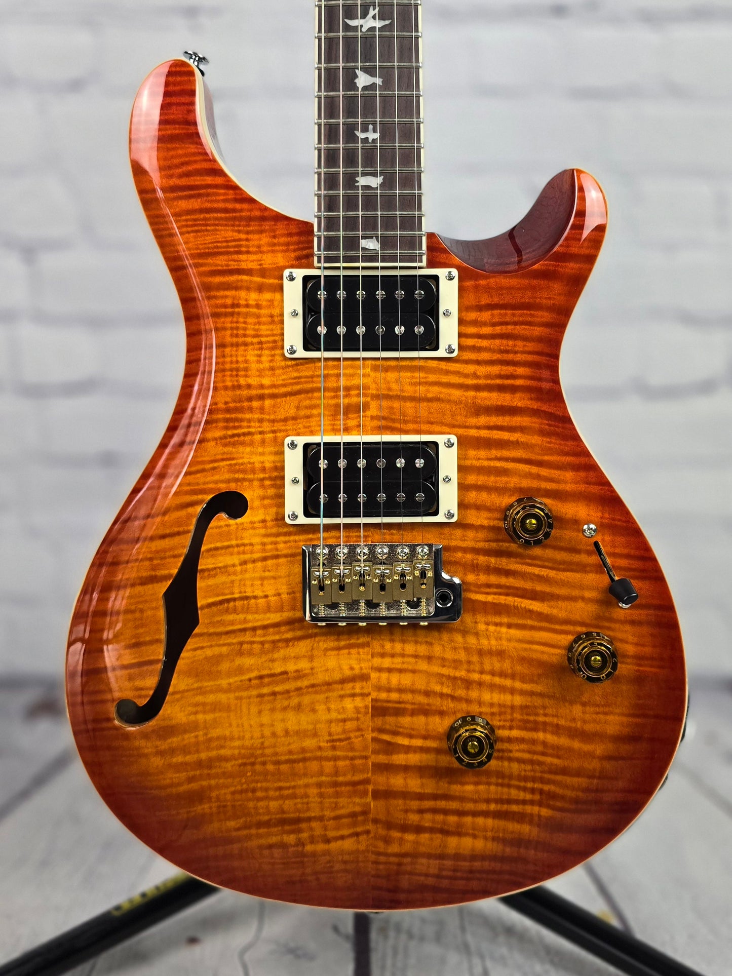 Paul Reed Smith PRS SE Custom 24 Semi-Hollow Piezo Electric Guitar Vintage Sunburst