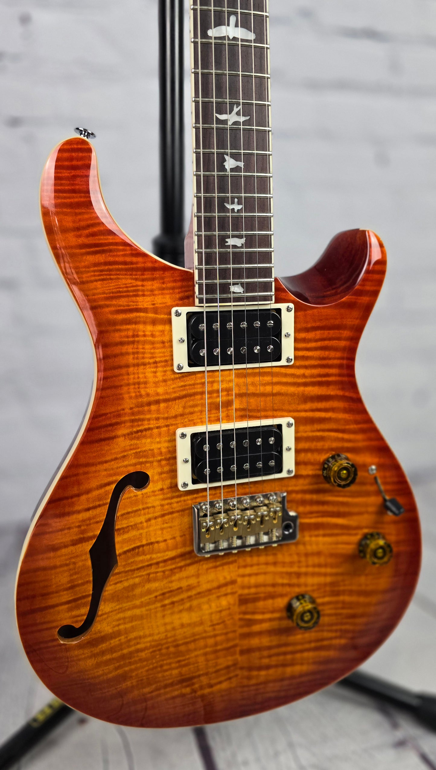 Paul Reed Smith PRS SE Custom 24 Semi-Hollow Piezo Electric Guitar Vintage Sunburst