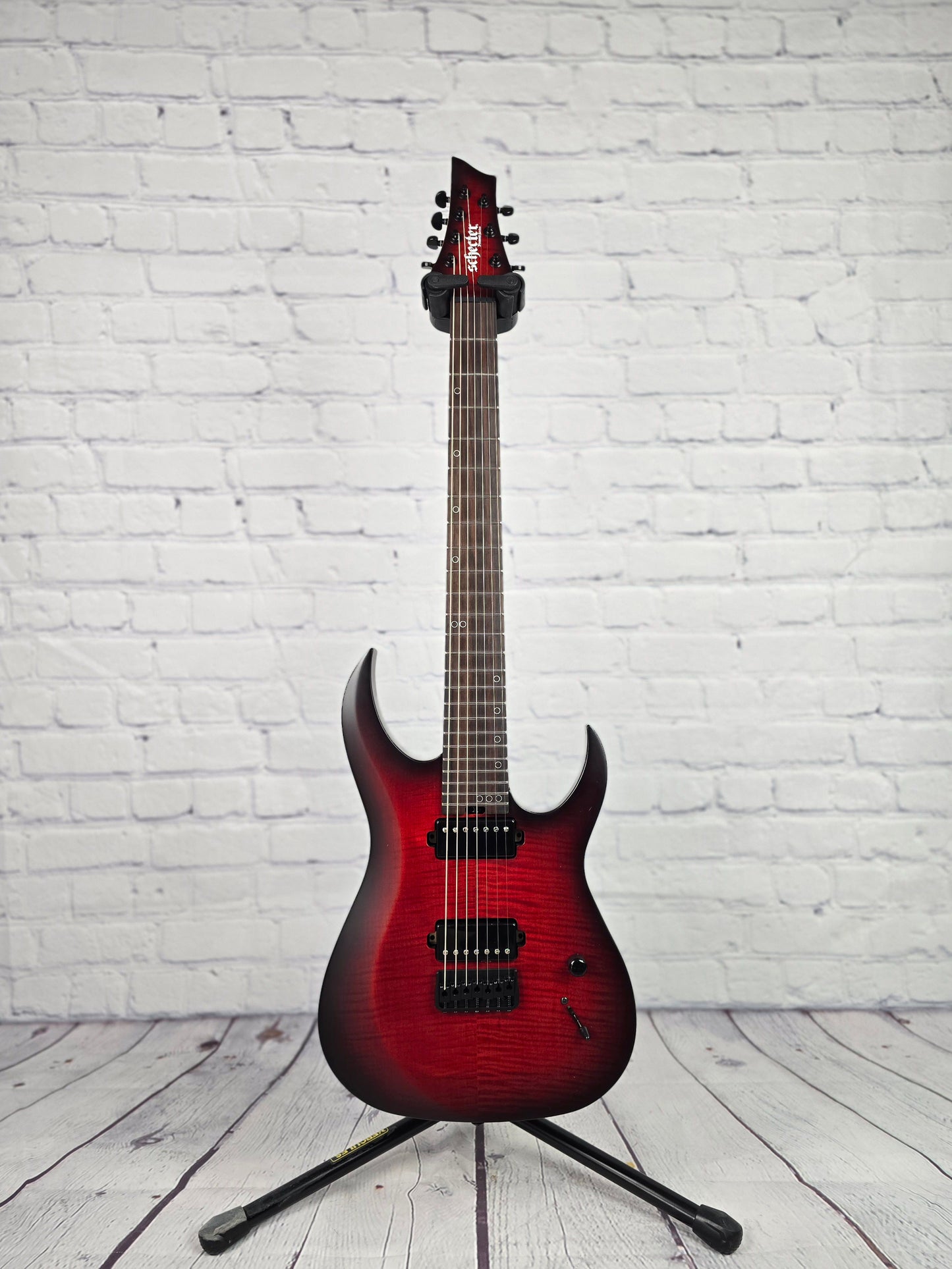 Schecter Sunset 7 Extreme 7 String Electric Guitar Scarlet Burst