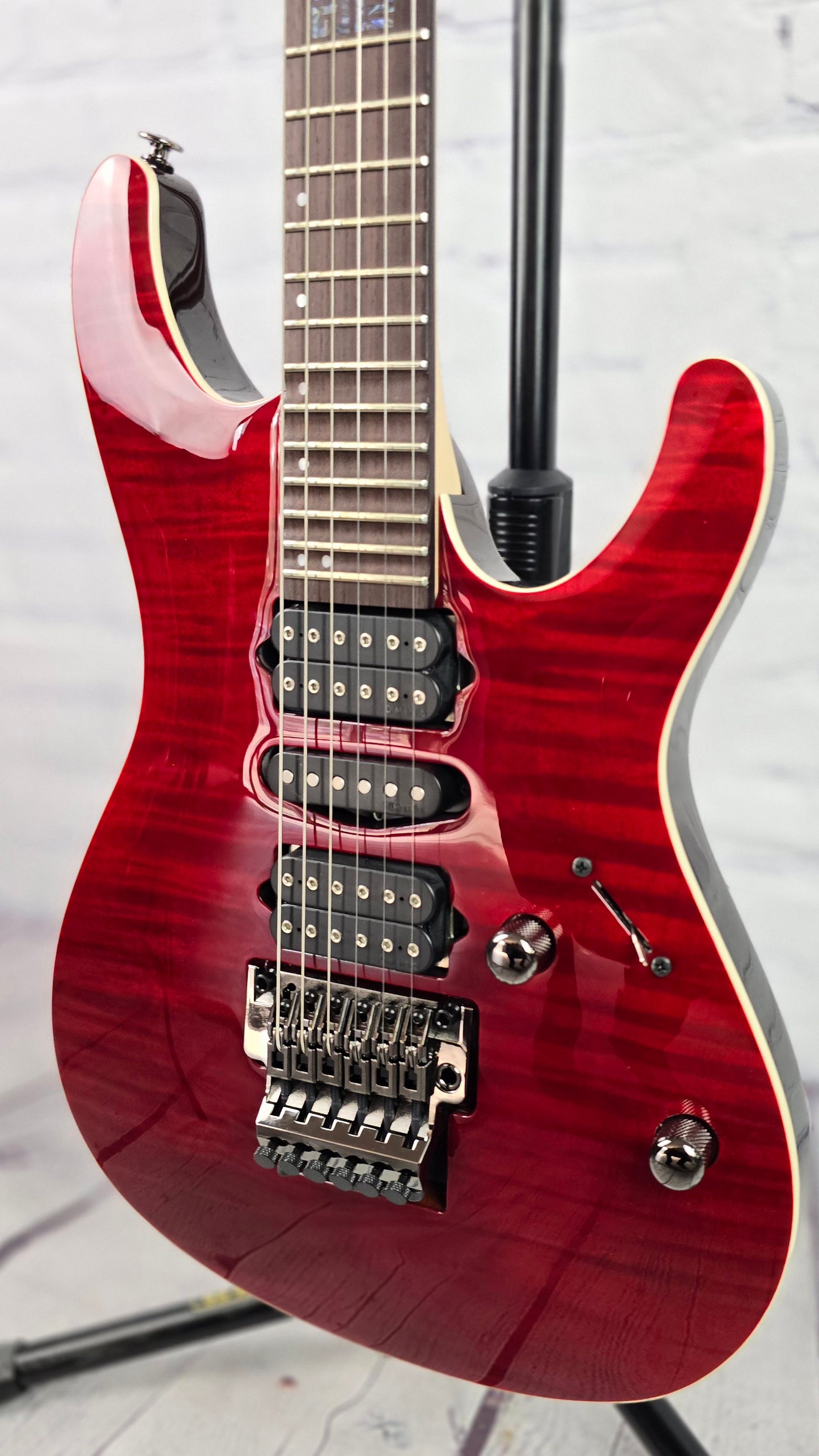 Ibanez Prestige KIKO100 6 String Electric Guitar Transparent Ruby Red