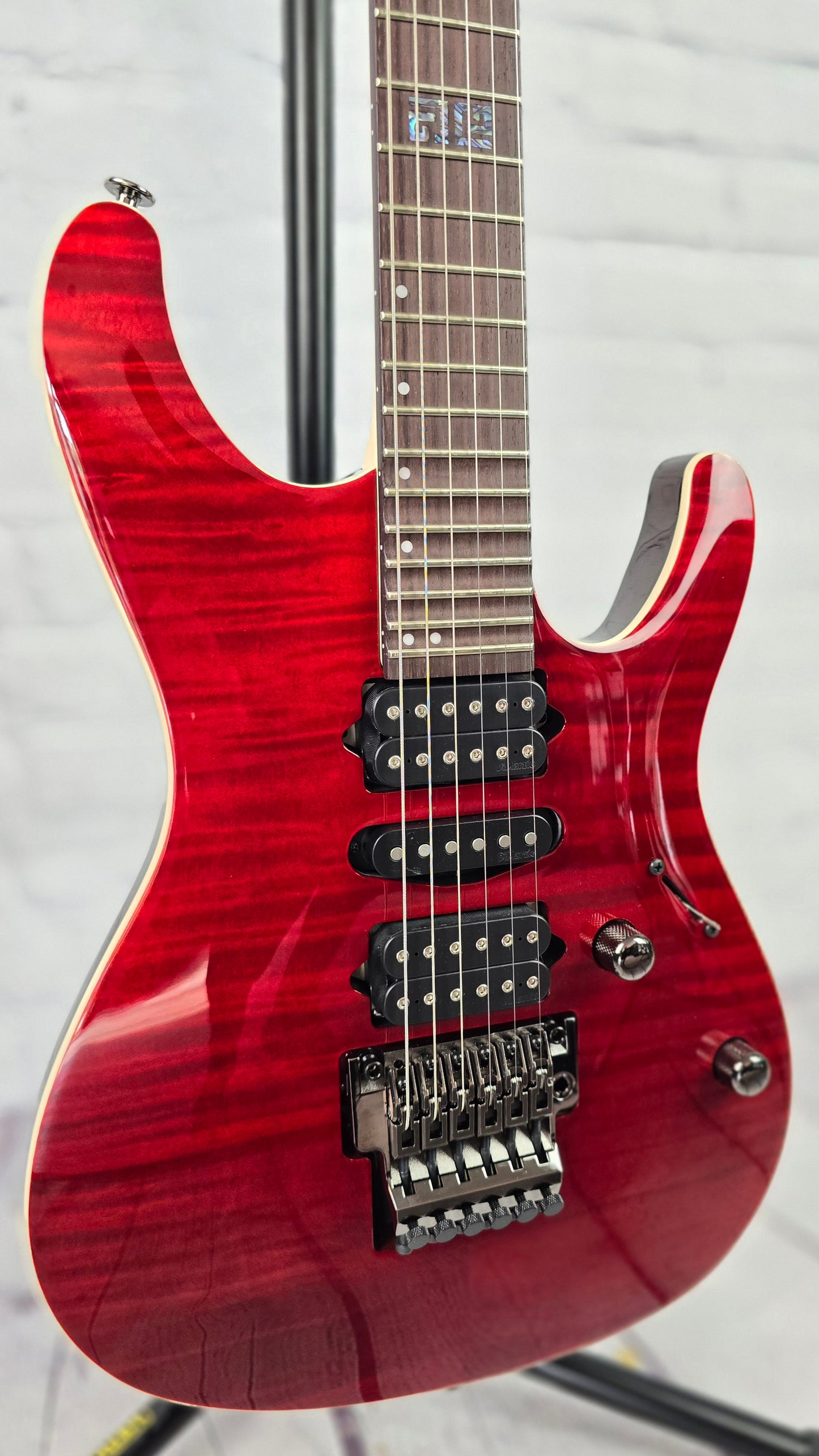 Ibanez Prestige KIKO100 6 String Electric Guitar Transparent Ruby Red