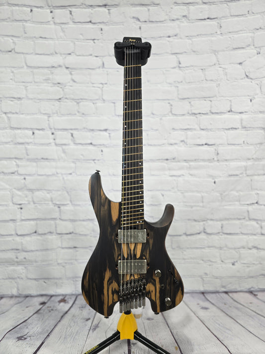 Ibanez QX527PE NTF 7 String Electric Guitar Limited Edition Pale Moon Ebony Natural Flat