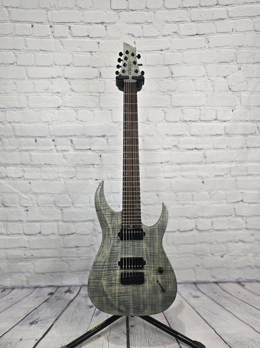 Schecter Sunset 7 Extreme 7 String Electric Guitar Grey Ghost