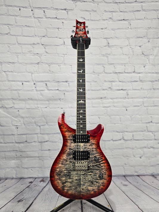 Paul Reed Smith PRS SE Custom 24-08 Quilt Electric Guitar Charcoal Cherry Burst