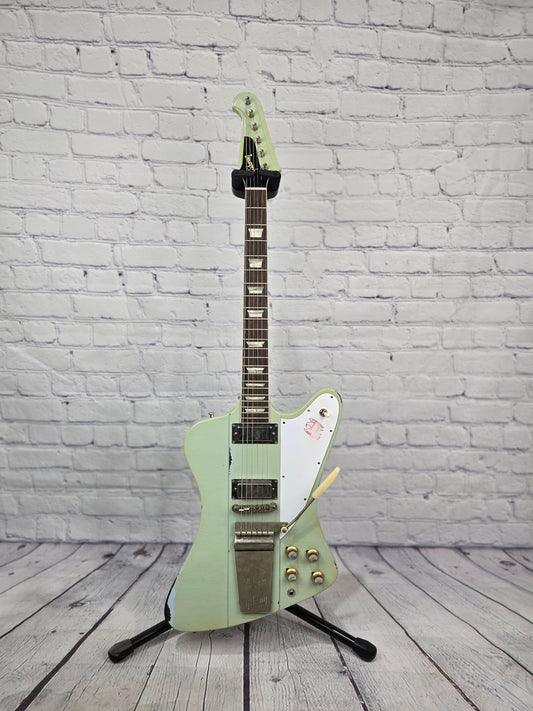 Gibson Custom Shop Murphy Lab '63 Firebird V Electric Guitar Maestro Vibrola Antique Frost Blue Heavy Aged