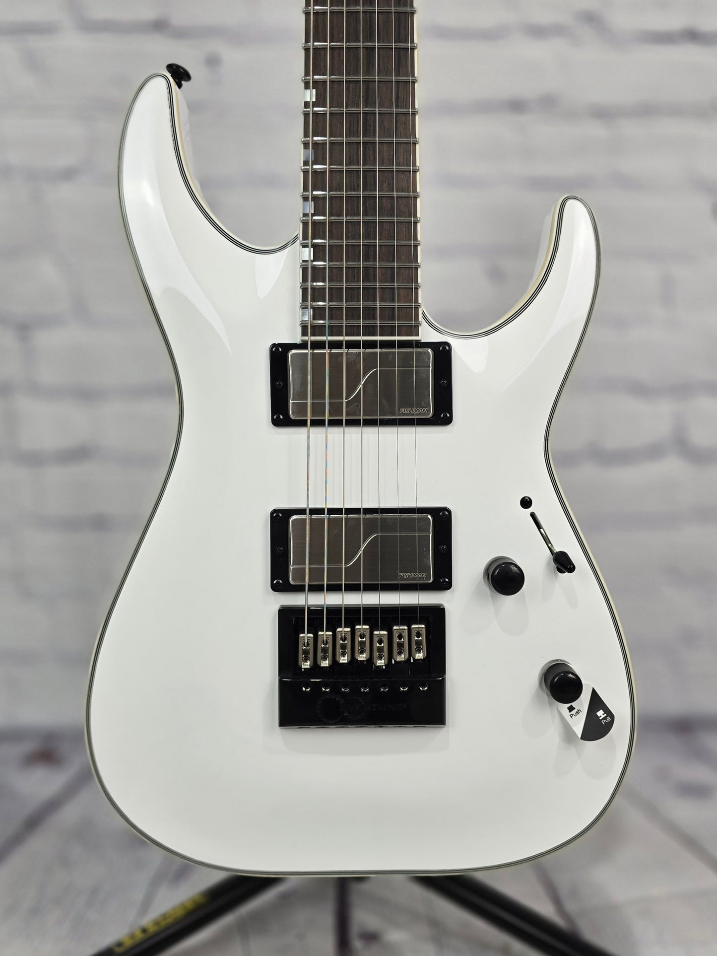 ESP LTD MH-1007 ET Evertune 7 String Electric Guitar Snow White