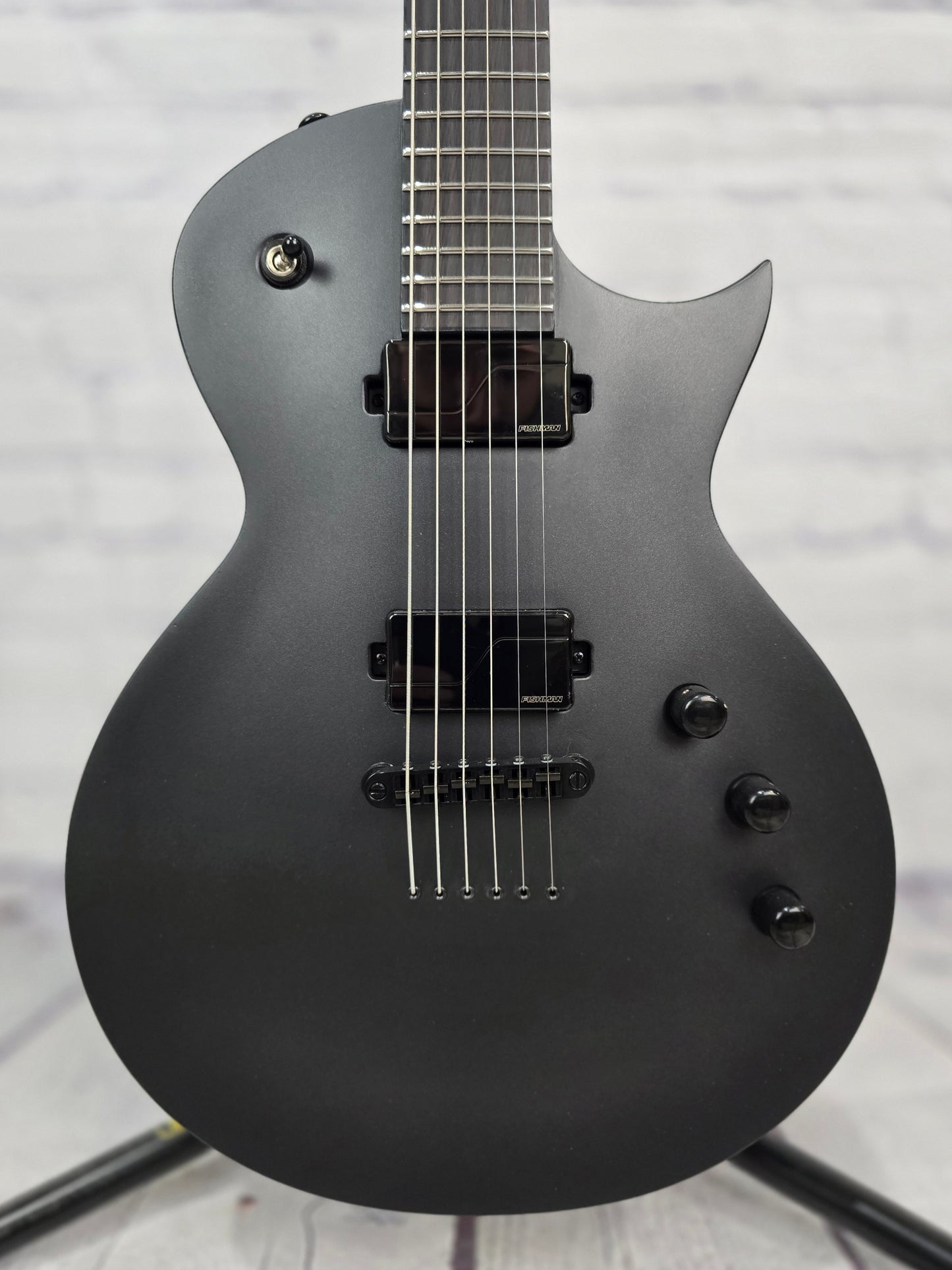 ESP LTD EC-1000 27" Baritone 6 String Electric Guitar Charcoal Metallic Satin