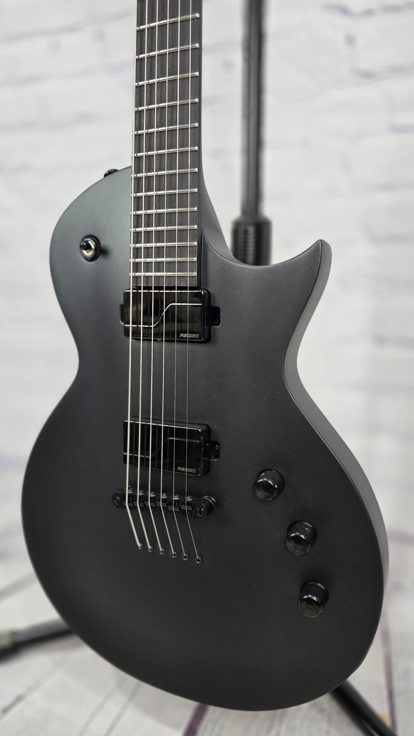 ESP LTD EC-1000 27" Baritone 6 String Electric Guitar Charcoal Metallic Satin