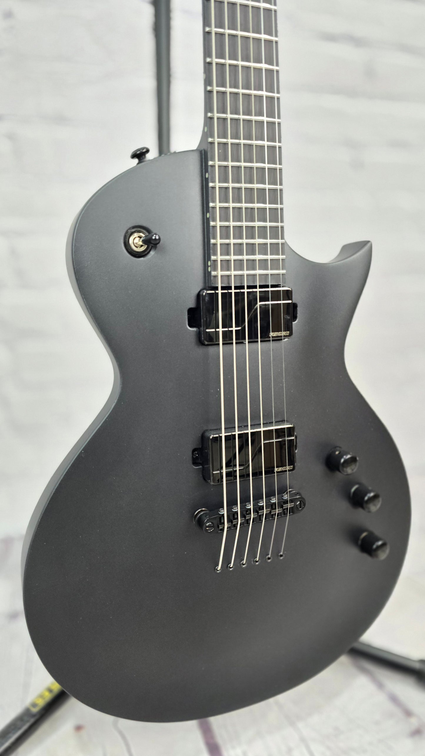 ESP LTD EC-1000 27" Baritone 6 String Electric Guitar Charcoal Metallic Satin