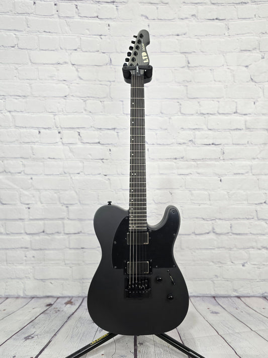 ESP LTD TE-1000 Evertune 6 String Electric Guitar Charcoal Metallic Satin